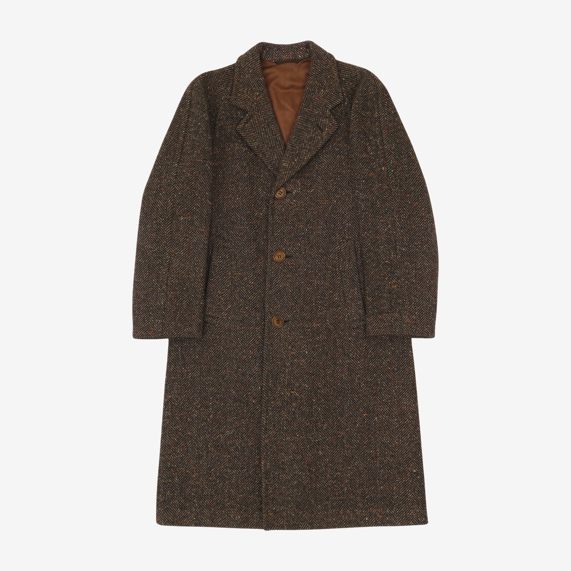 Vintage Herringbone Overcoat
