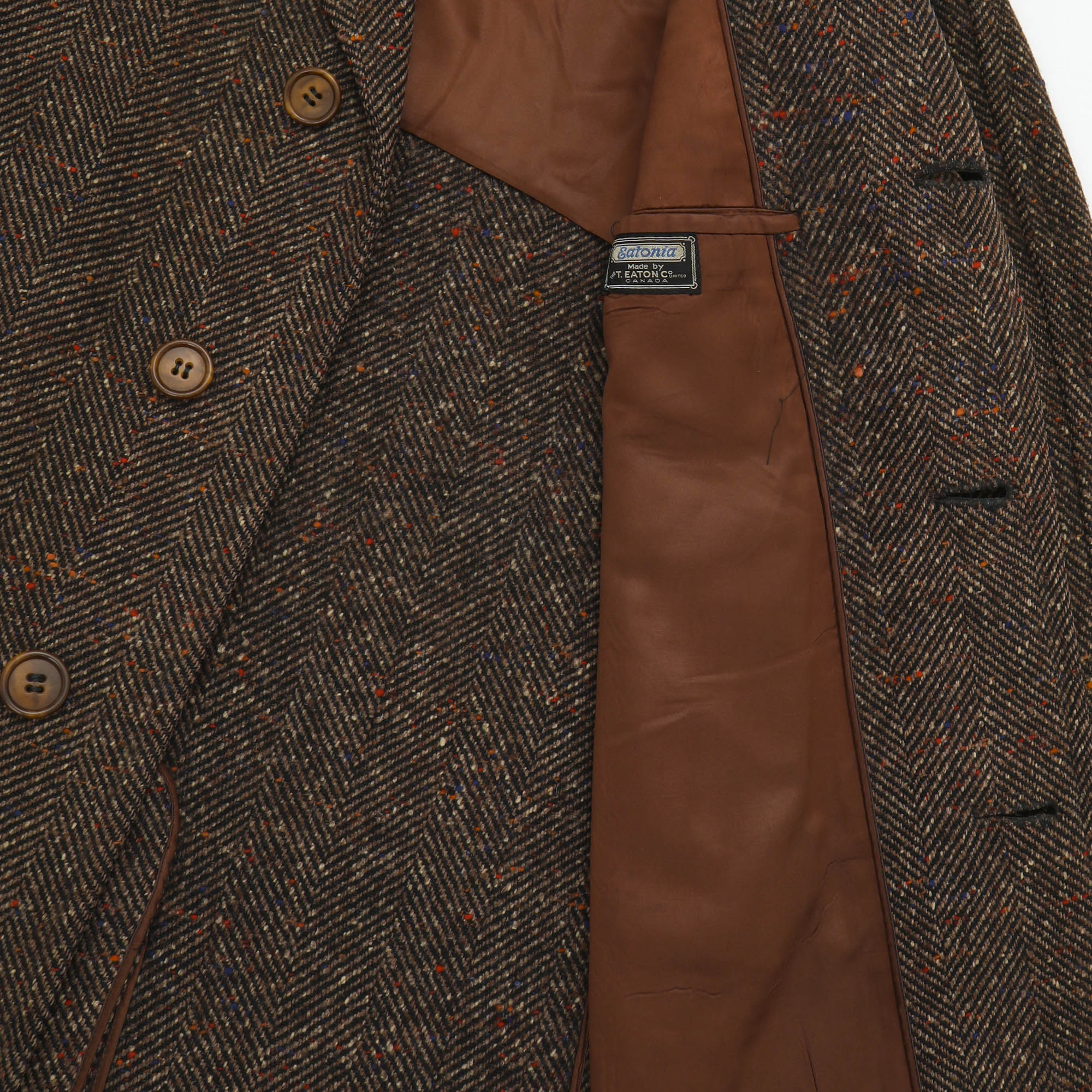 Vintage Herringbone Overcoat