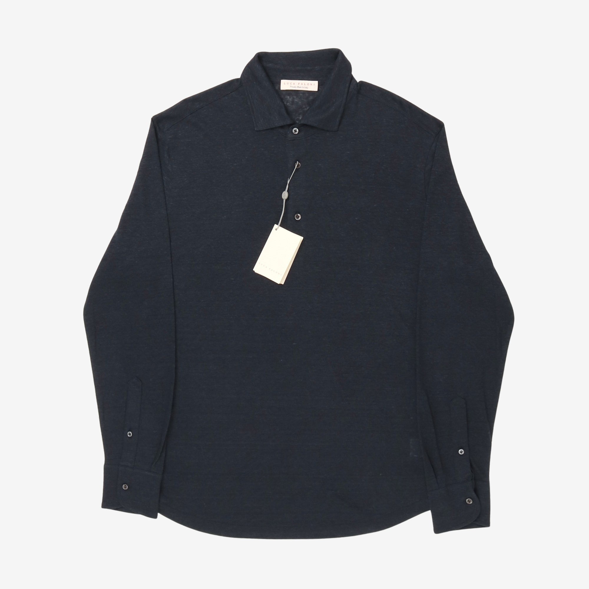 Linen Jersey Polo Shirt