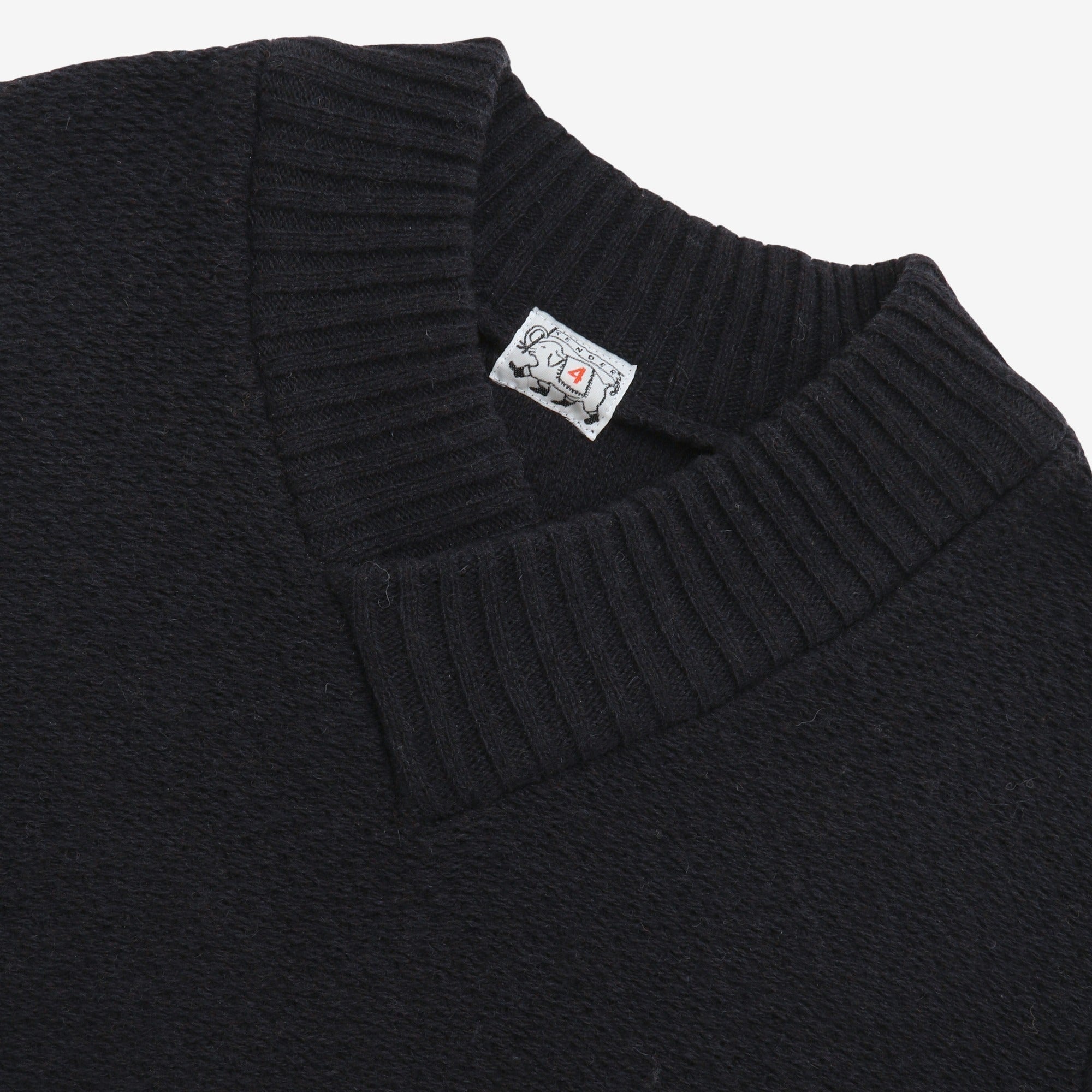 Wide Rib Shawl Collar Pullover