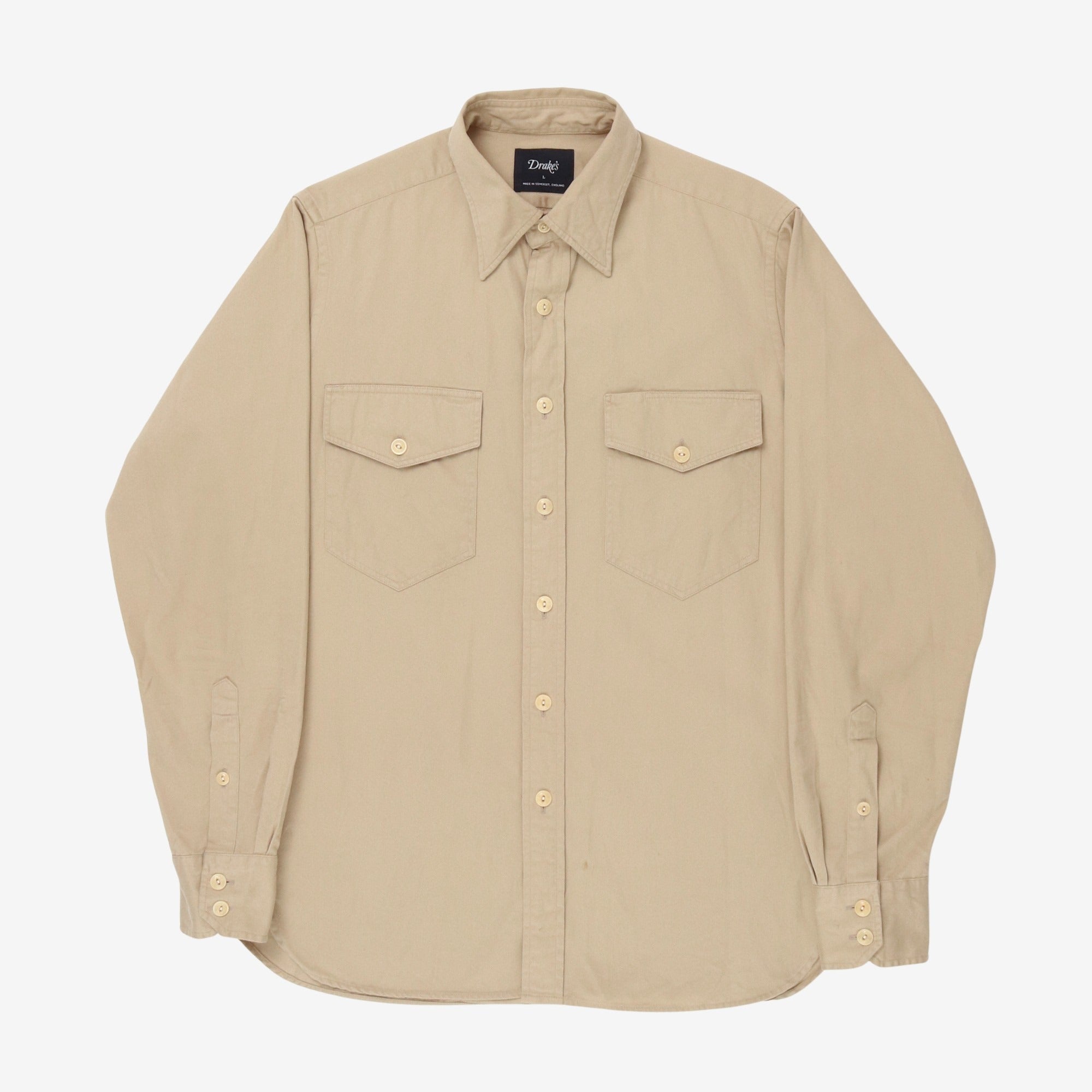Long Point Collar Work Shirt
