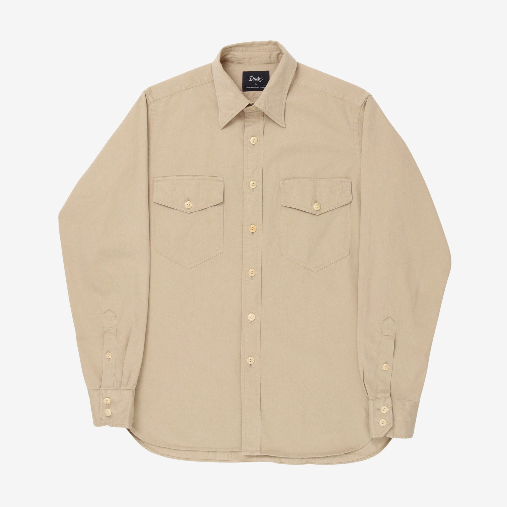 Long Point Collar Work Shirt