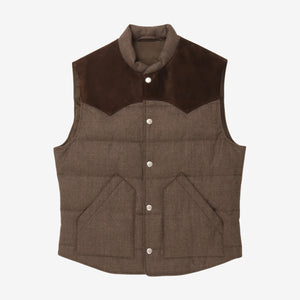 Wool-Cashmere Western Down Vest