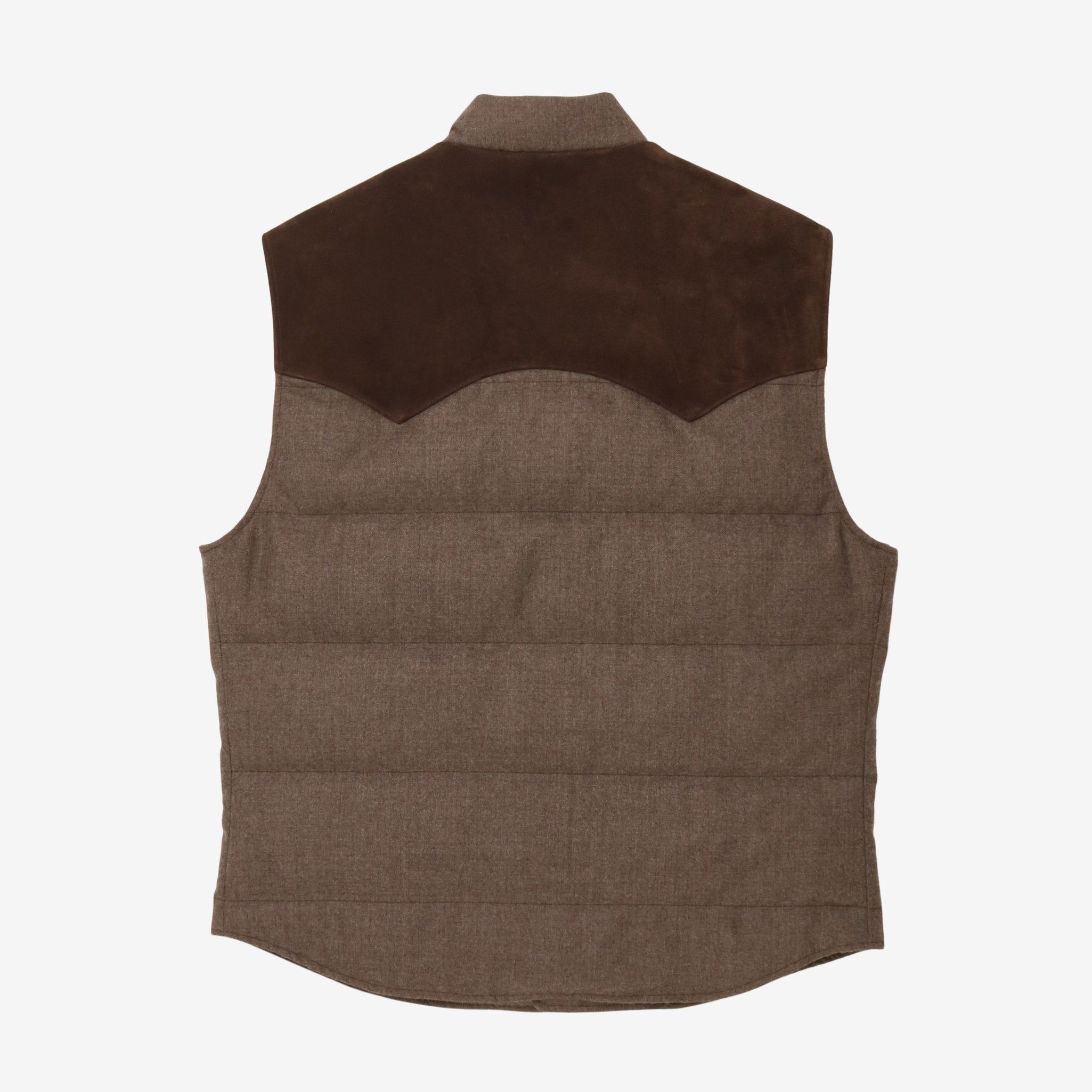 Wool-Cashmere Western Down Vest