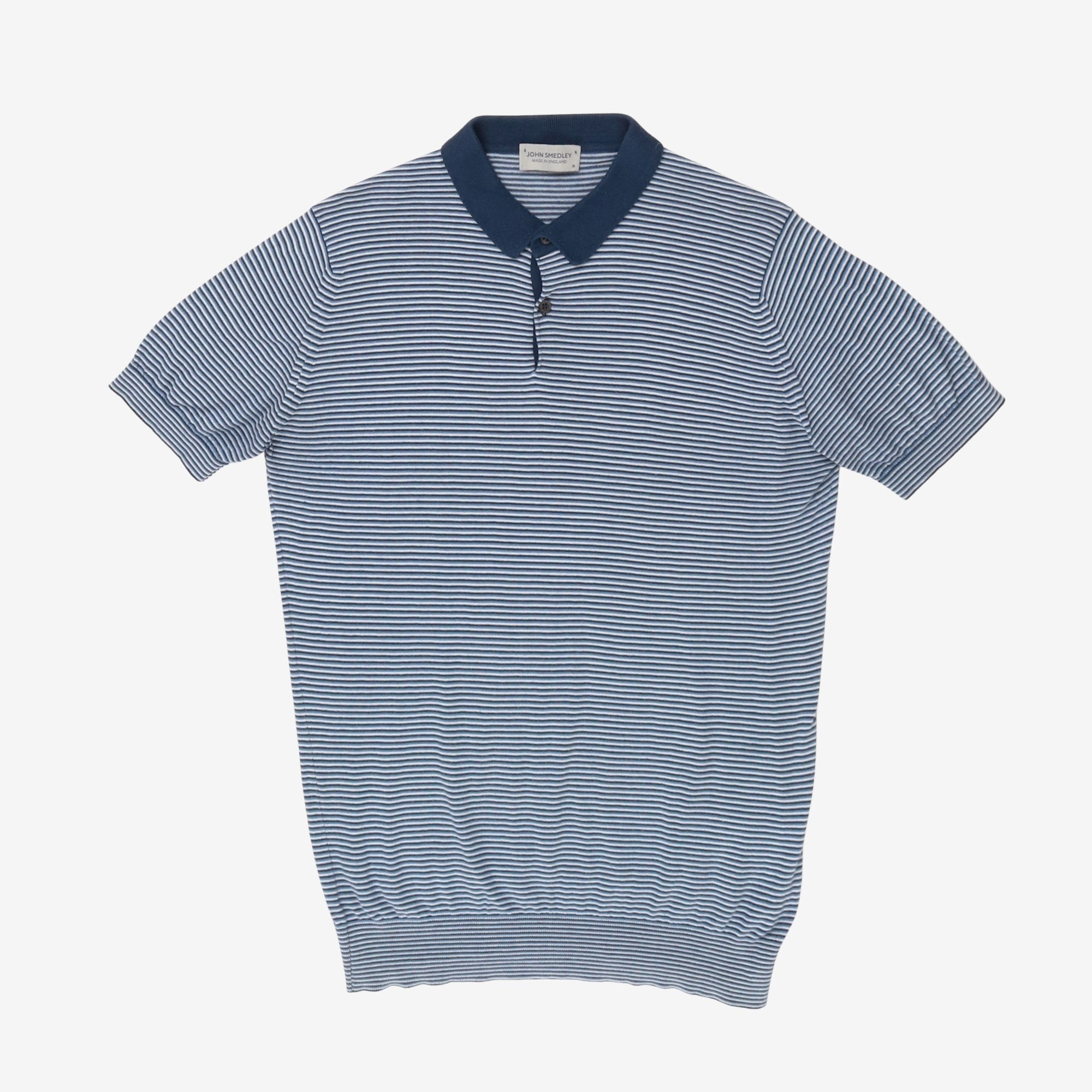 Striped Cotton Knit Polo