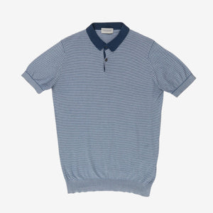 Striped Cotton Knit Polo