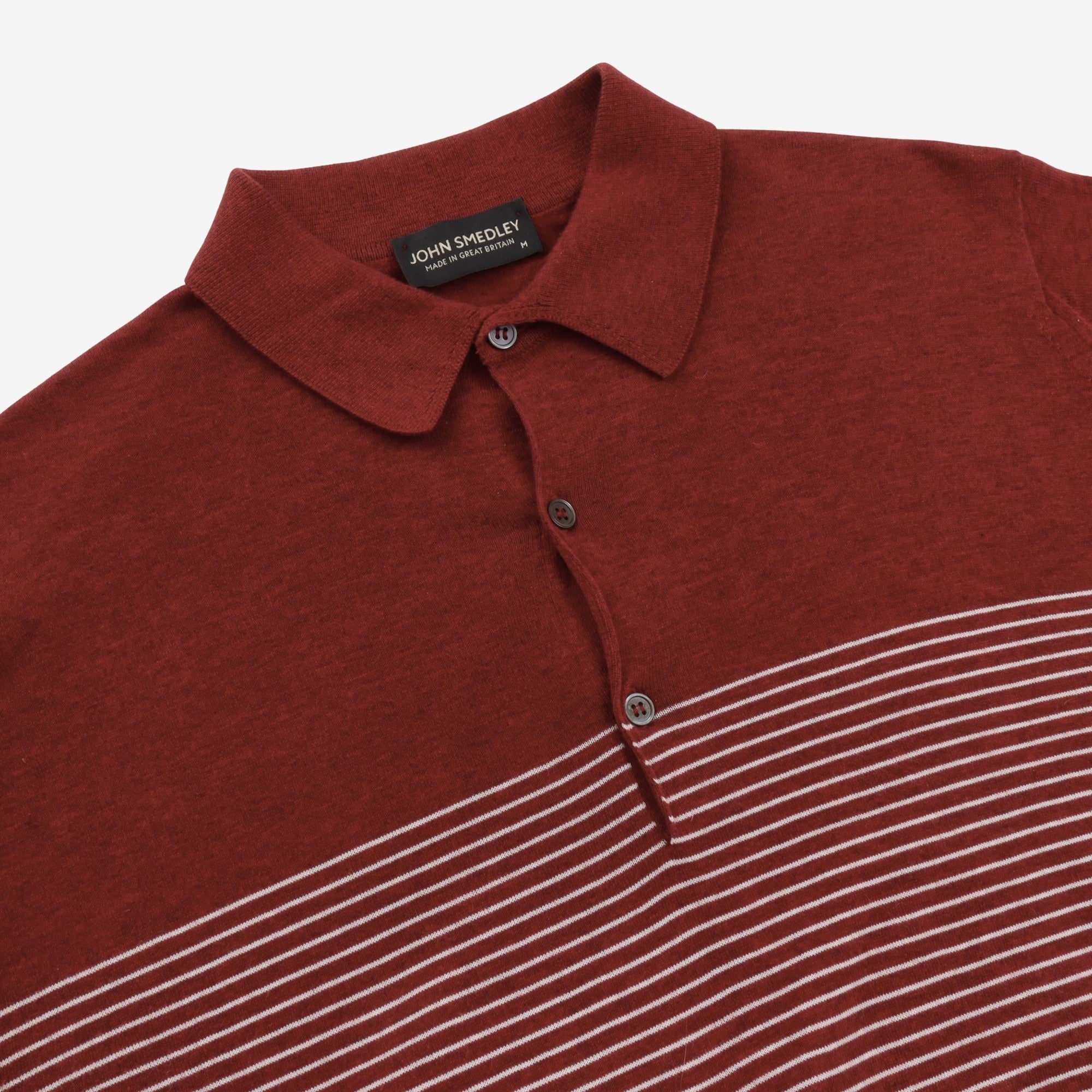 Striped Cotton Knit Polo