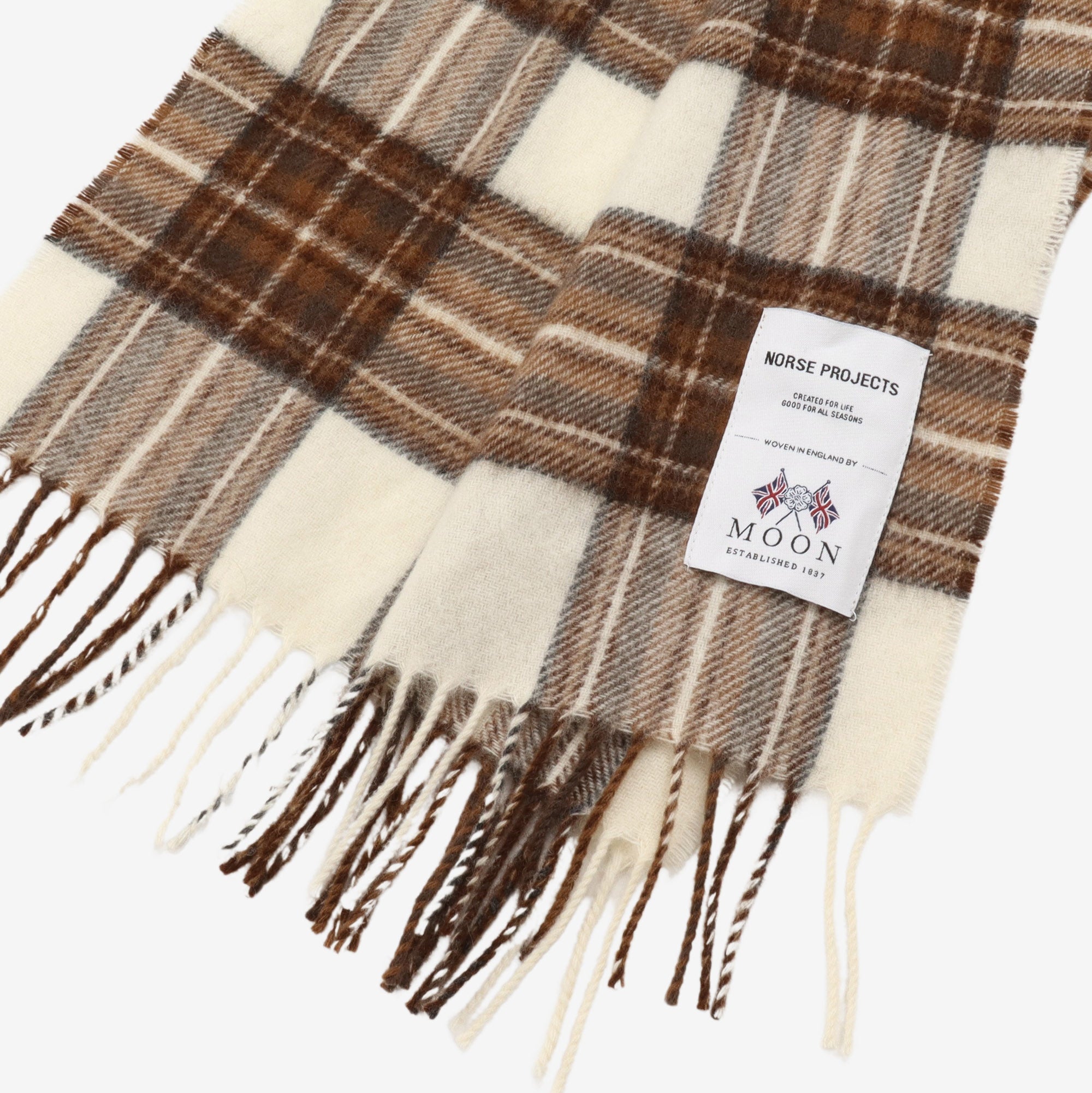 Moon Lambswool Check Scarf