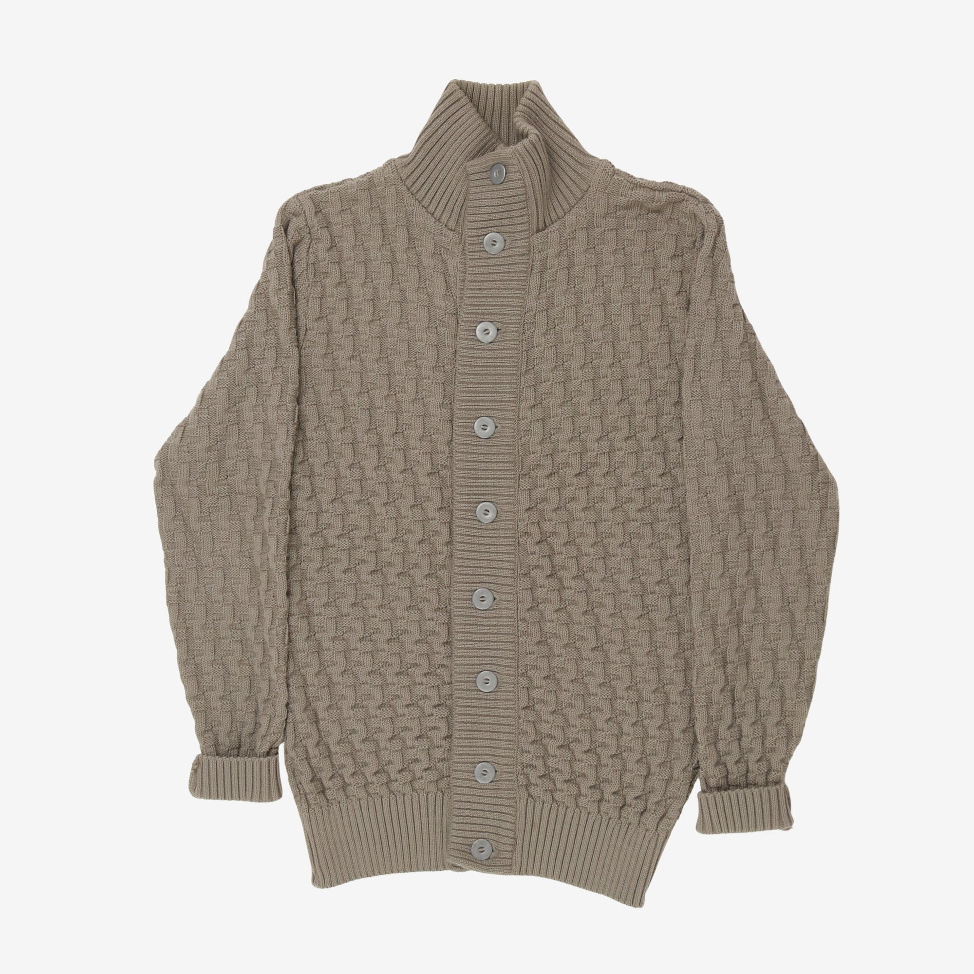 Cable Knit Button Up Cardigan