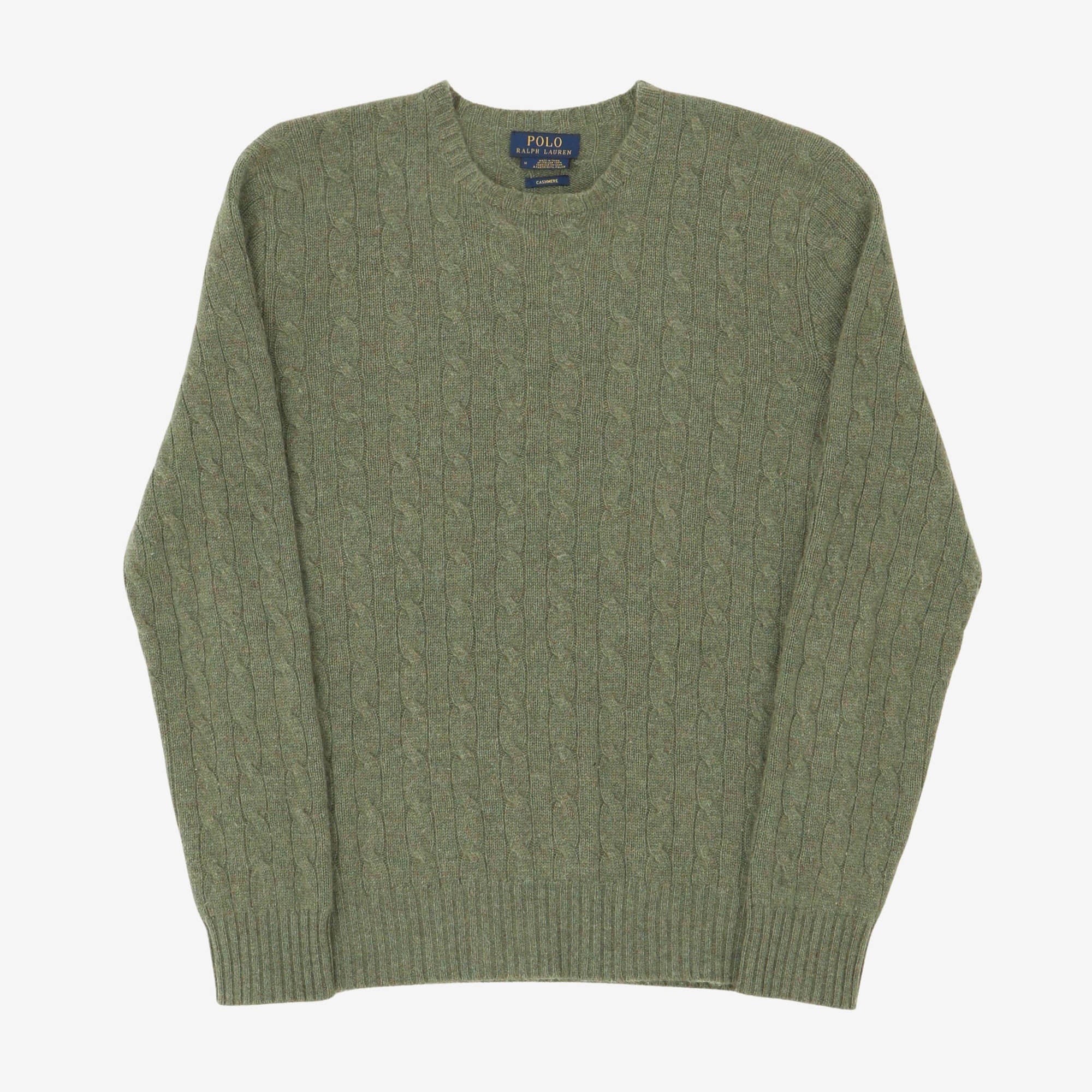 Cashmere Ribbed Crewneck Sweater