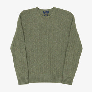 Cashmere Ribbed Crewneck Sweater