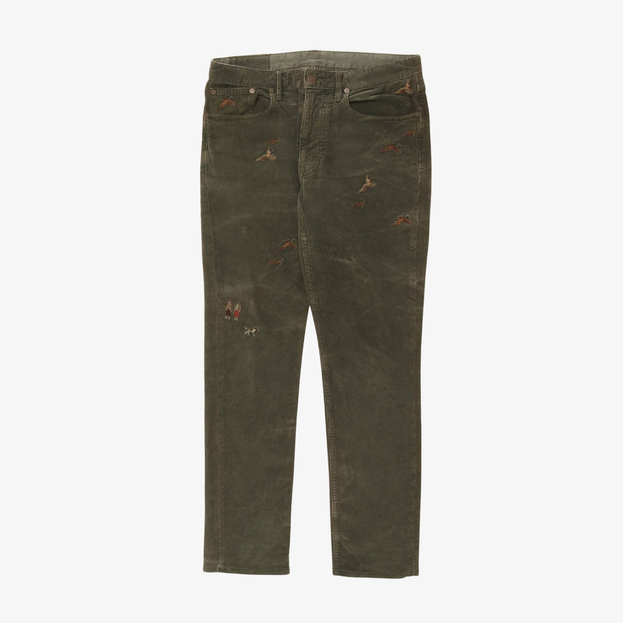 Hunting Embroidered Corduroy Trousers (34W X 30L)