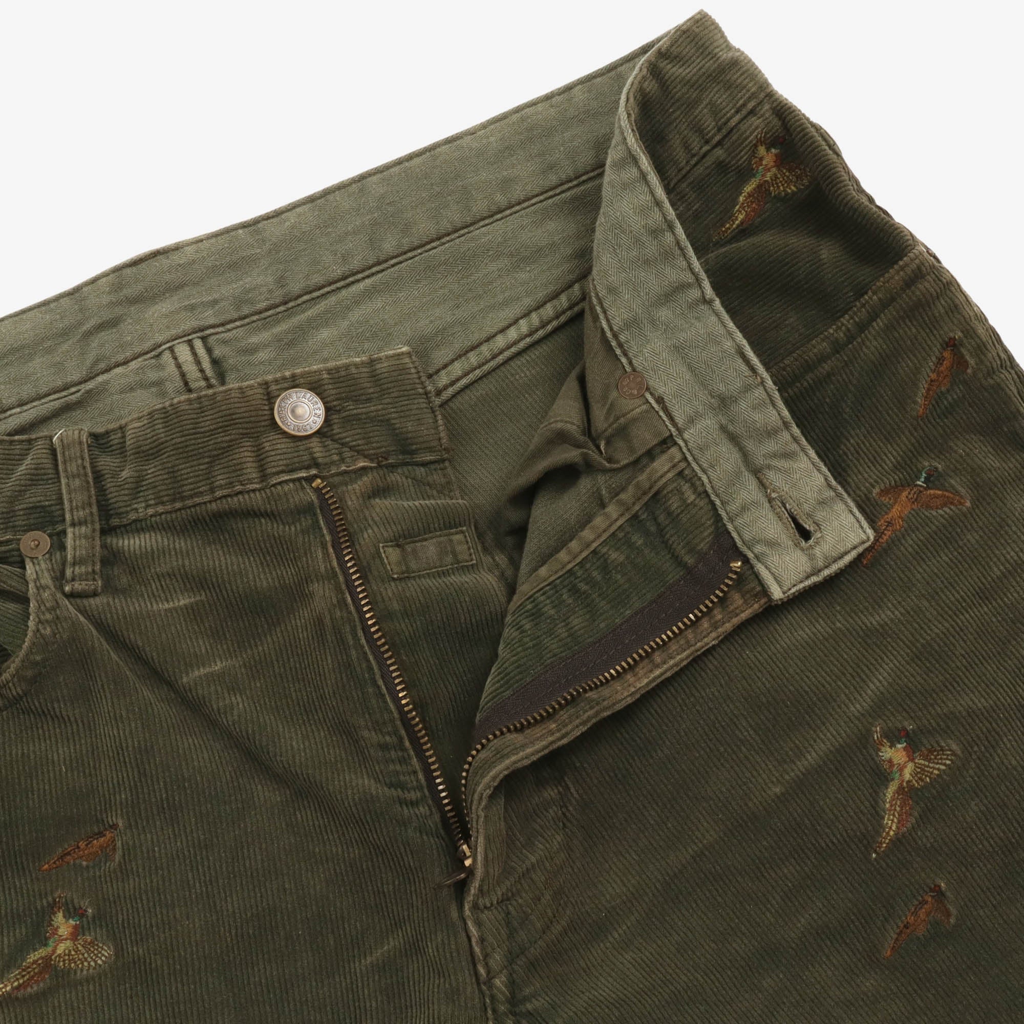 Hunting Embroidered Corduroy Trousers (34W X 30L)