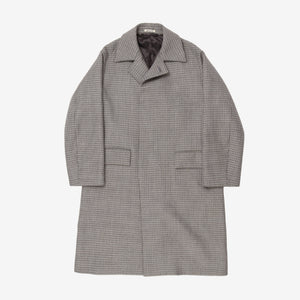 Double Face Check Soutien Collar Coat