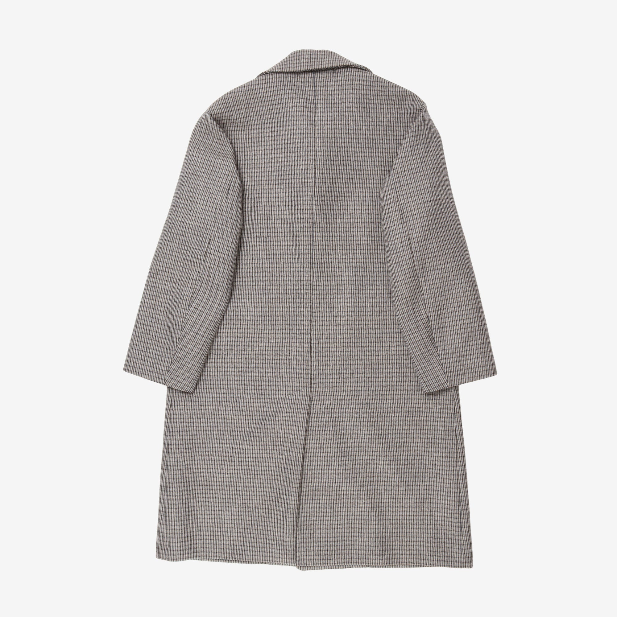 Double Face Check Soutien Collar Coat