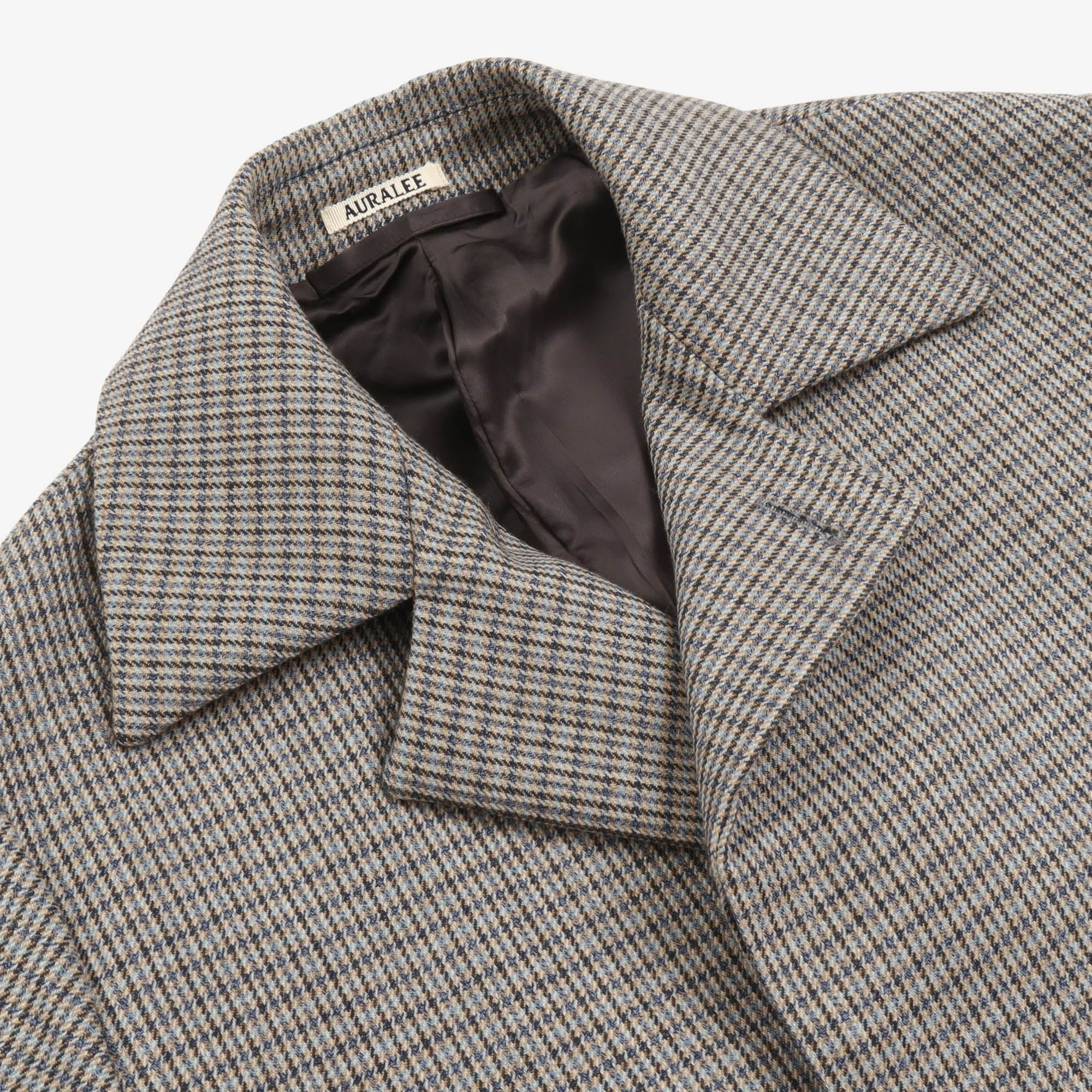 Double Face Check Soutien Collar Coat