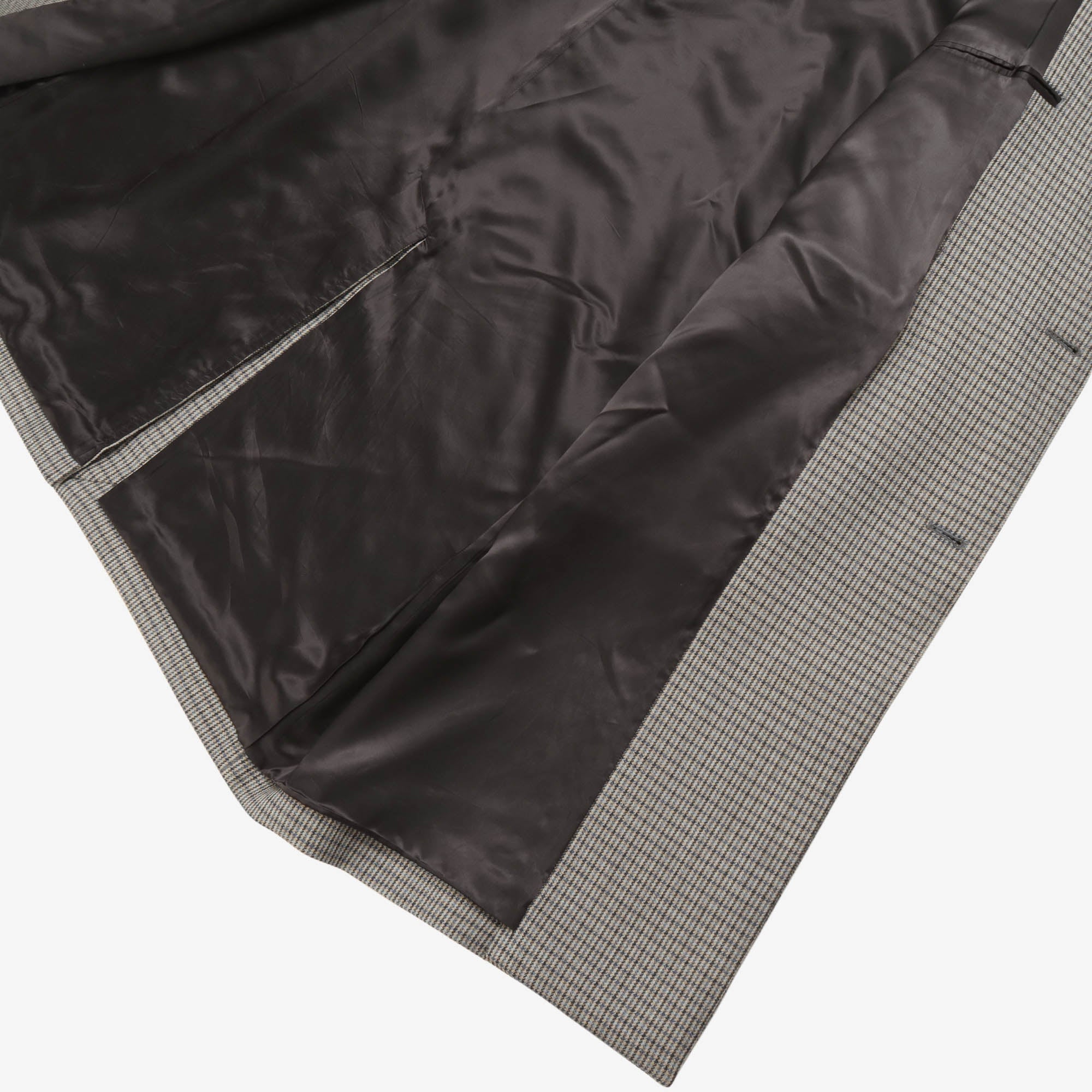 Double Face Check Soutien Collar Coat