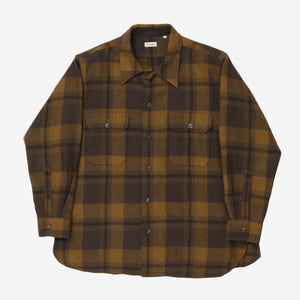 Wool Plaid Check Shirt