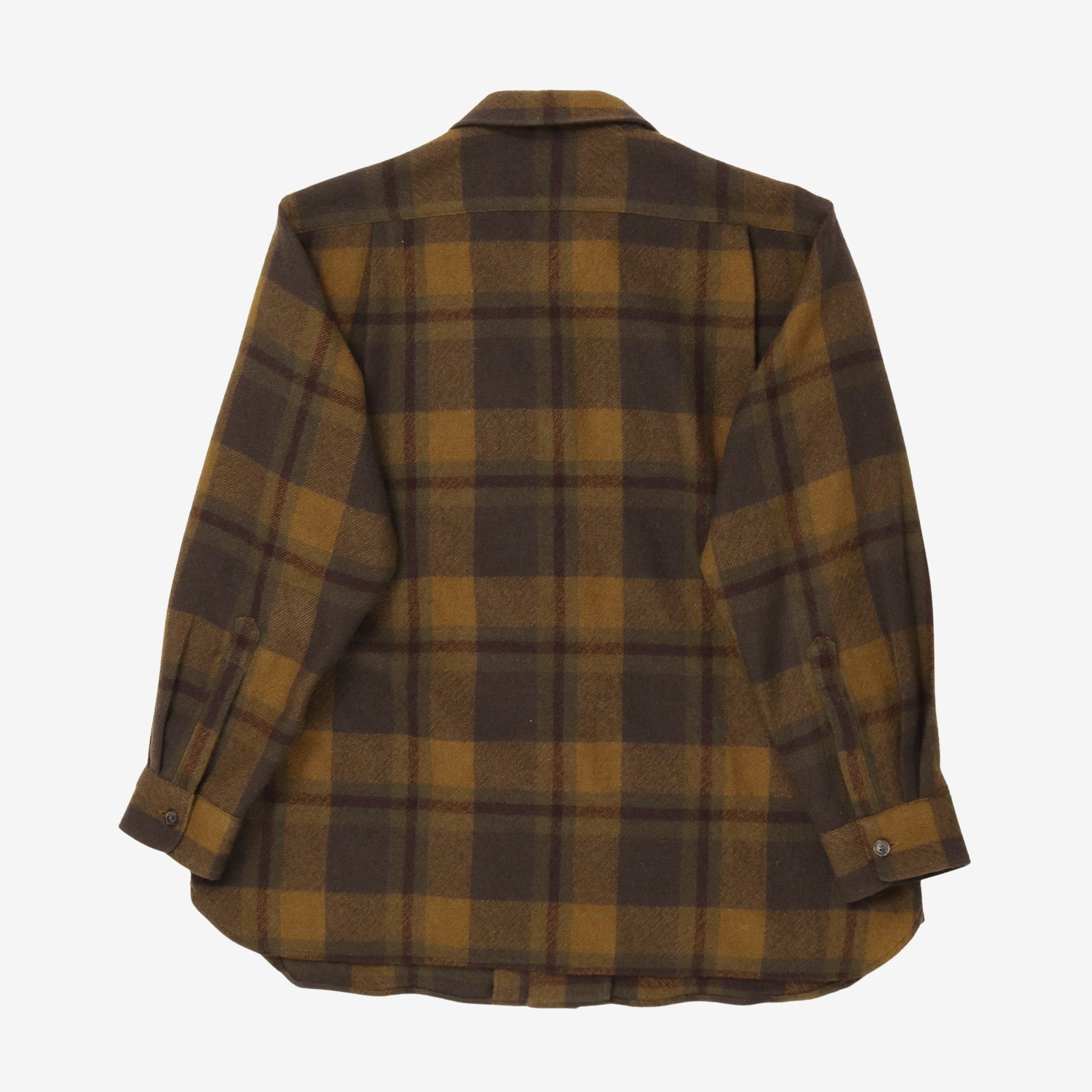 Wool Plaid Check Shirt