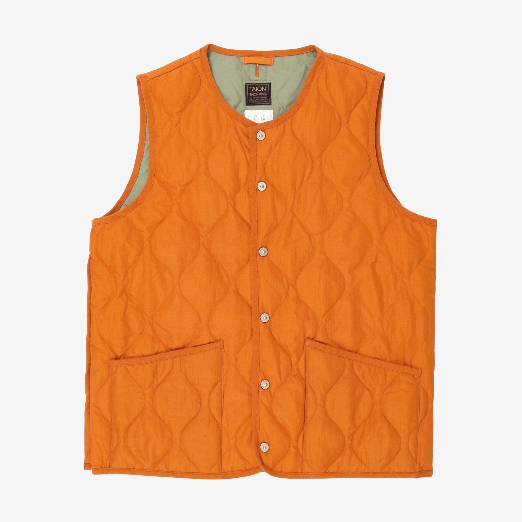 U Neck Button Vest