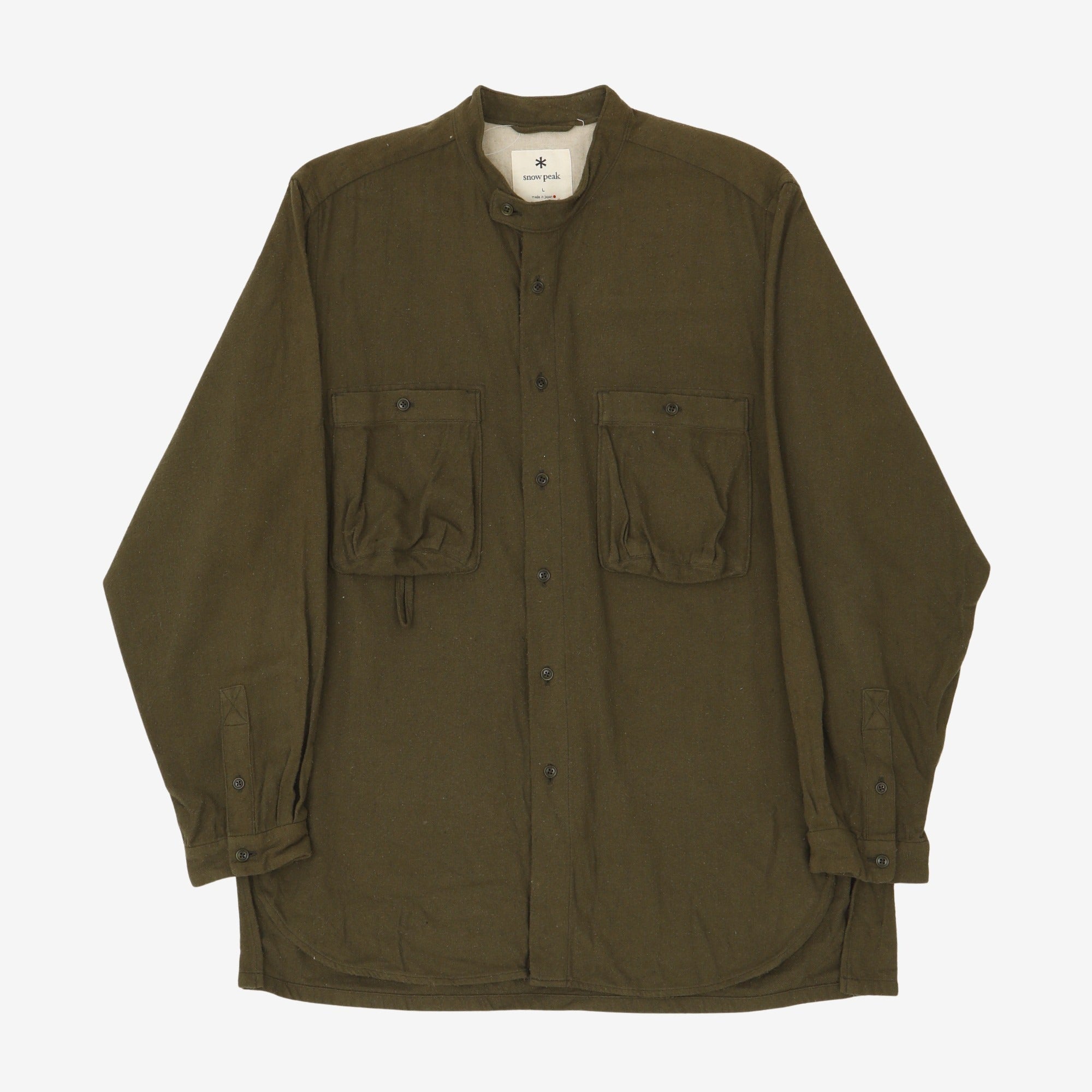 Collarless Utility Shirt