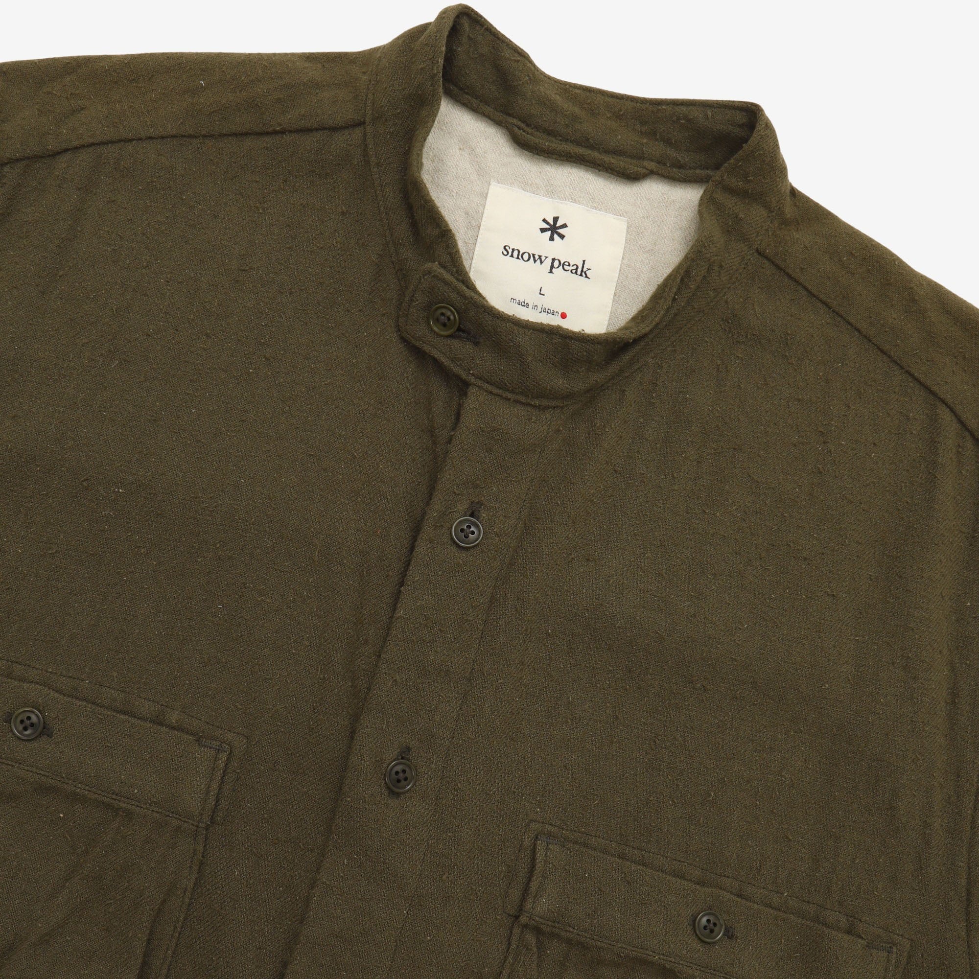 Collarless Utility Shirt