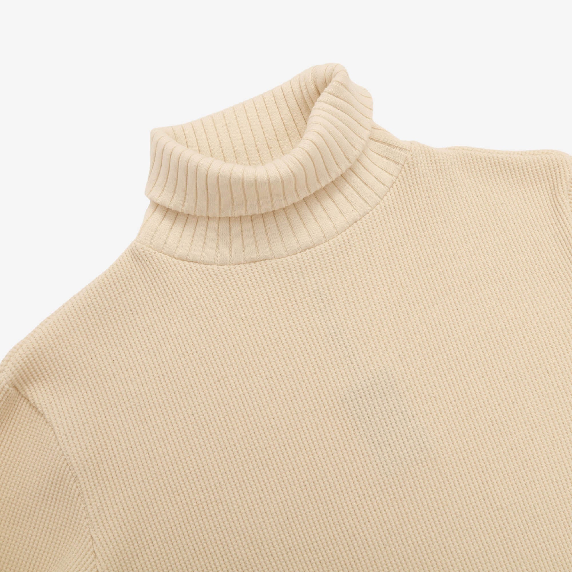Heavyweight Waffle Turtleneck Sweater