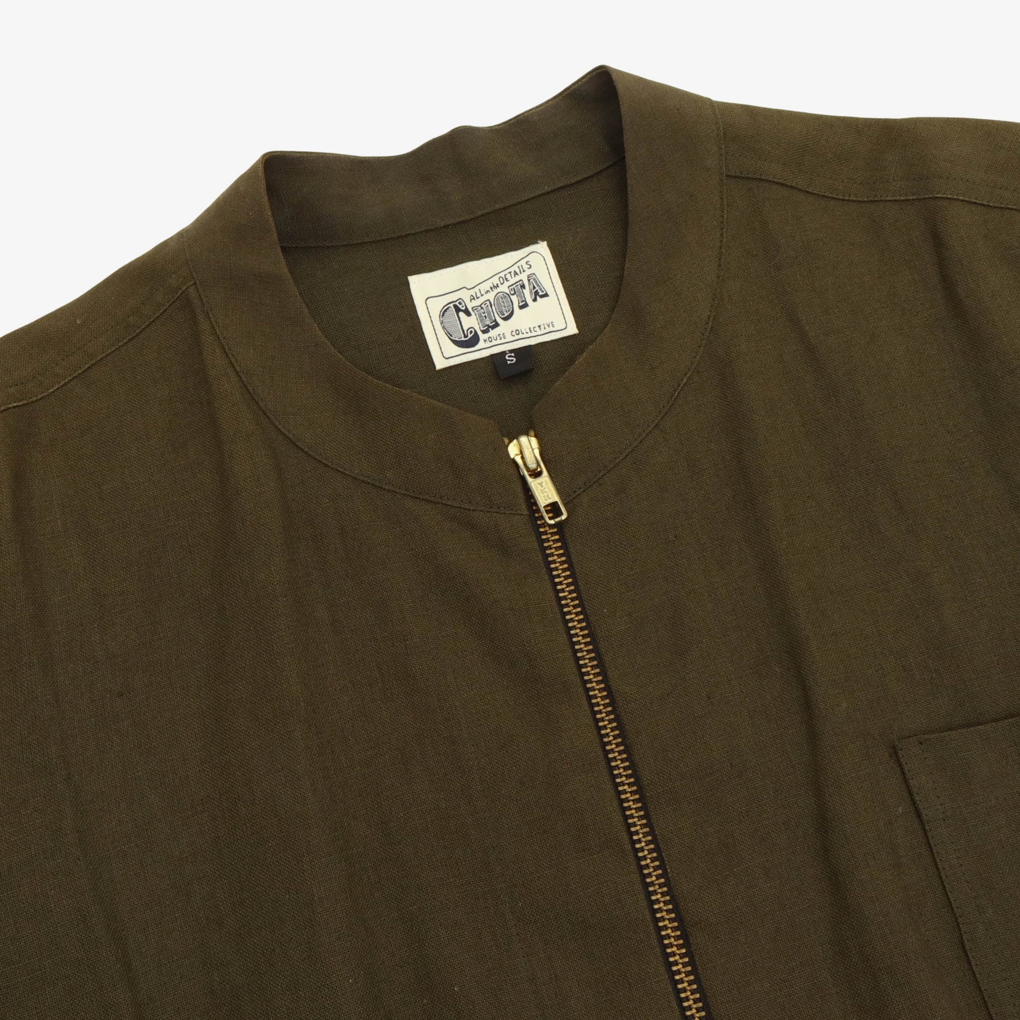 Linen Zip Blouson