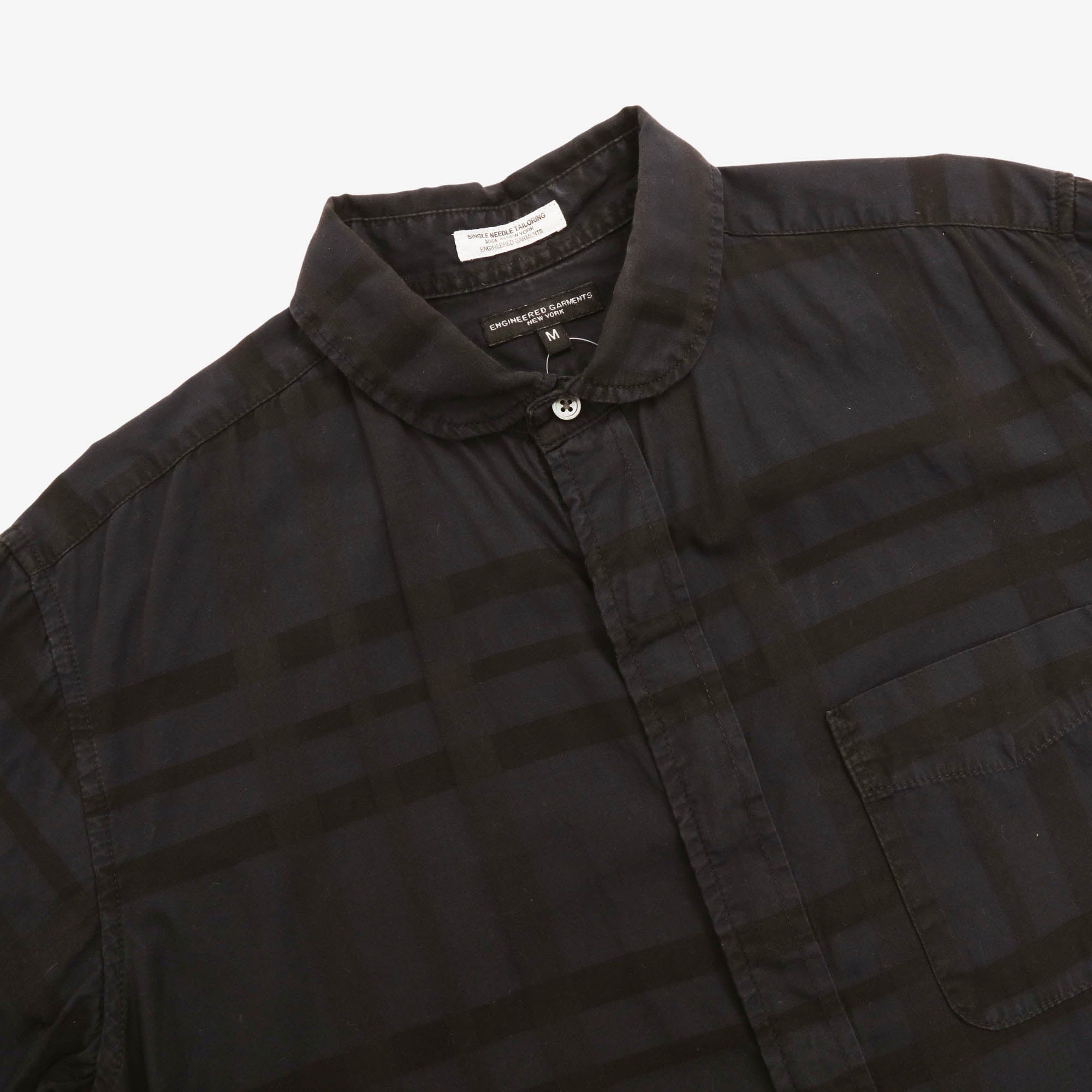 Round Collar Plaid Shirt