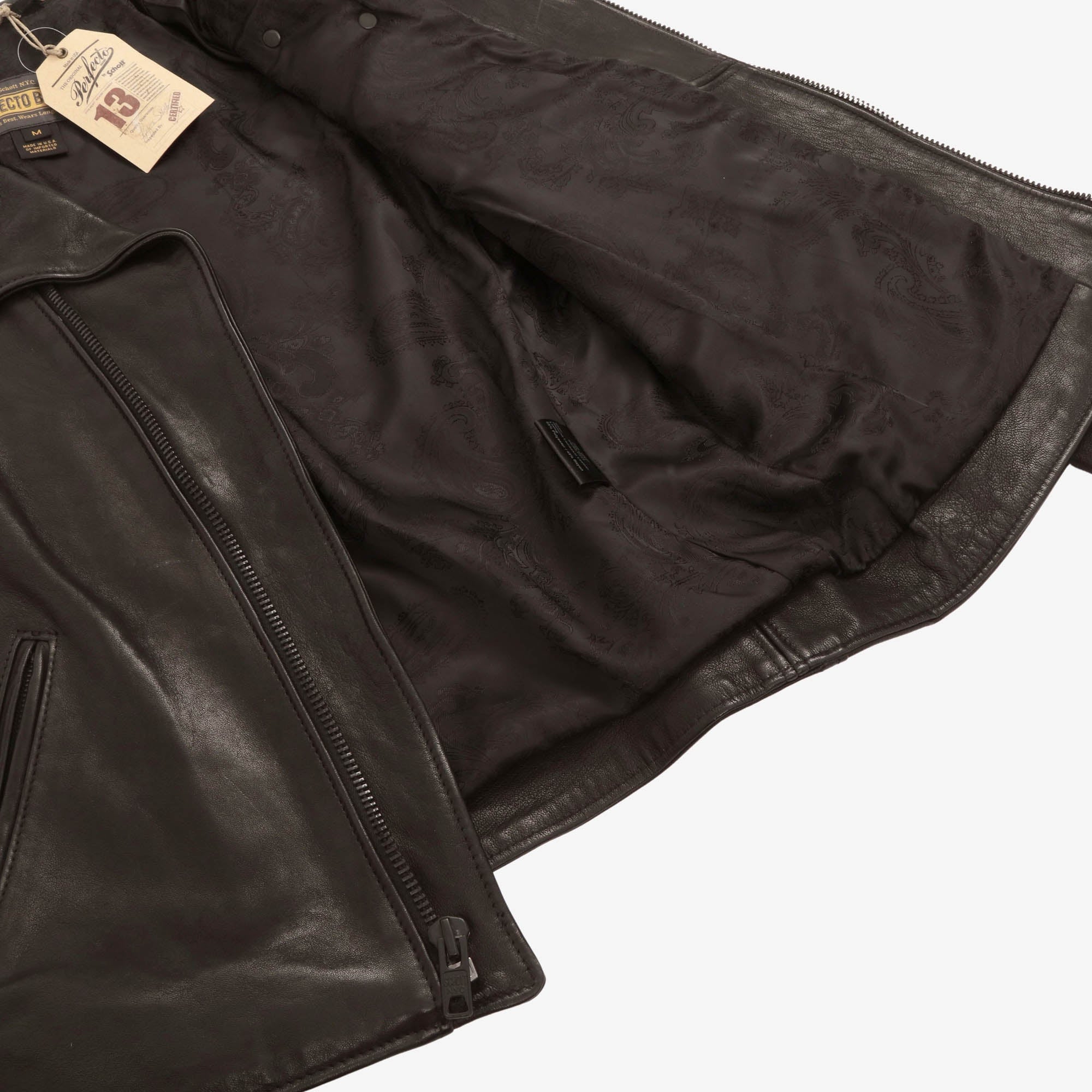 P213 Raven Lambskin Perfecto Jacket