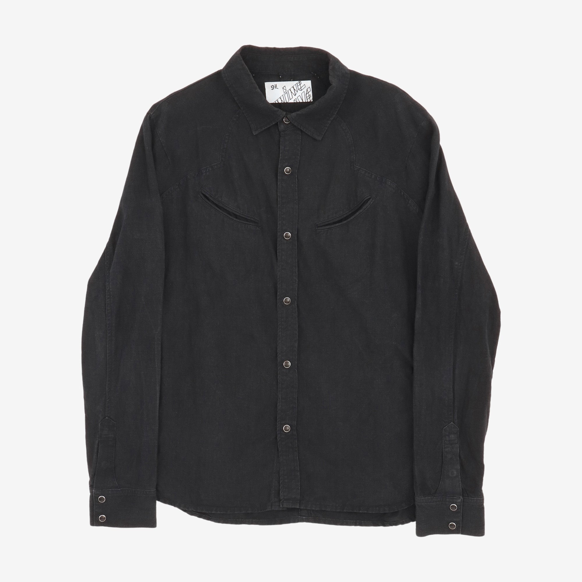 Linen Curved Western Shirt