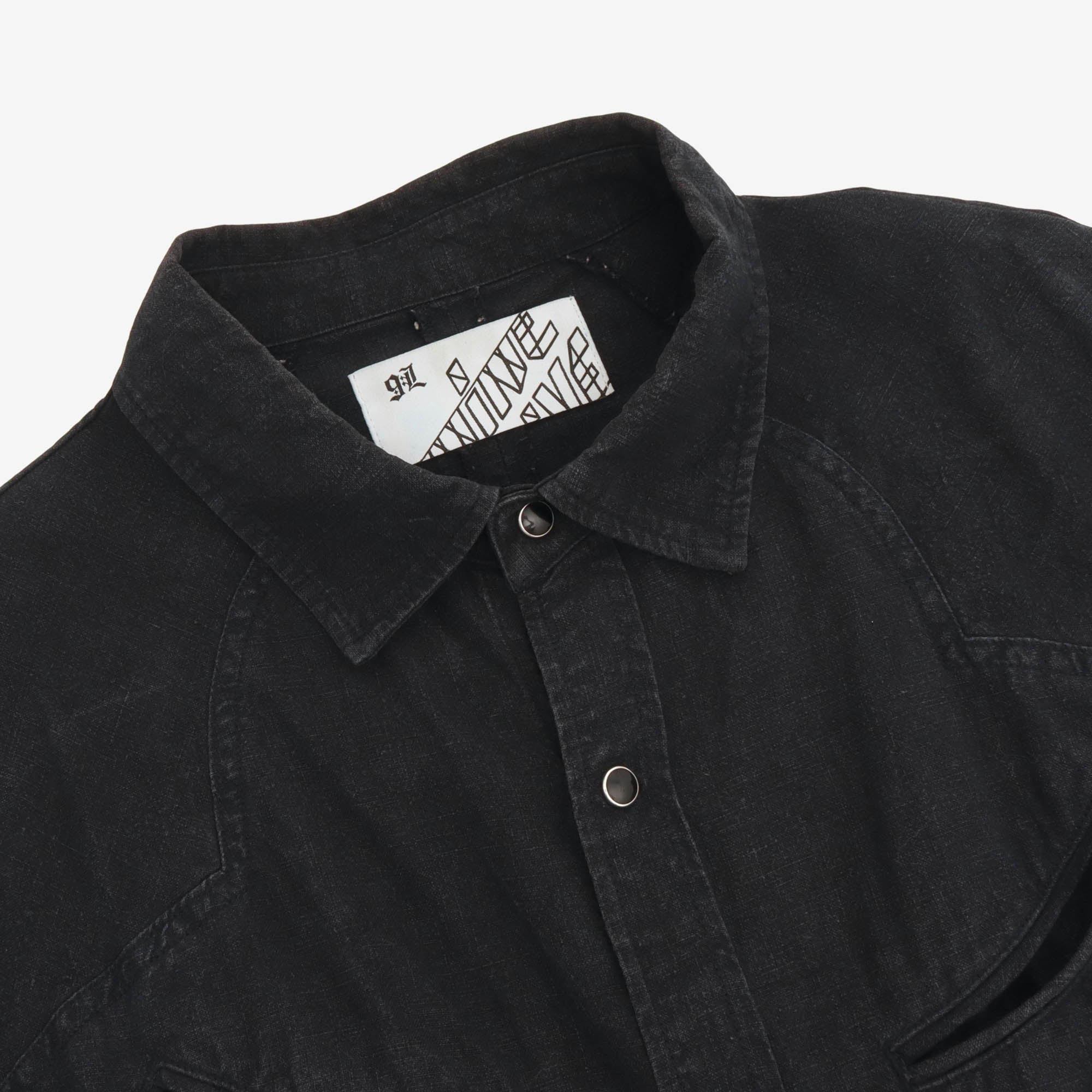Linen Curved Western Shirt