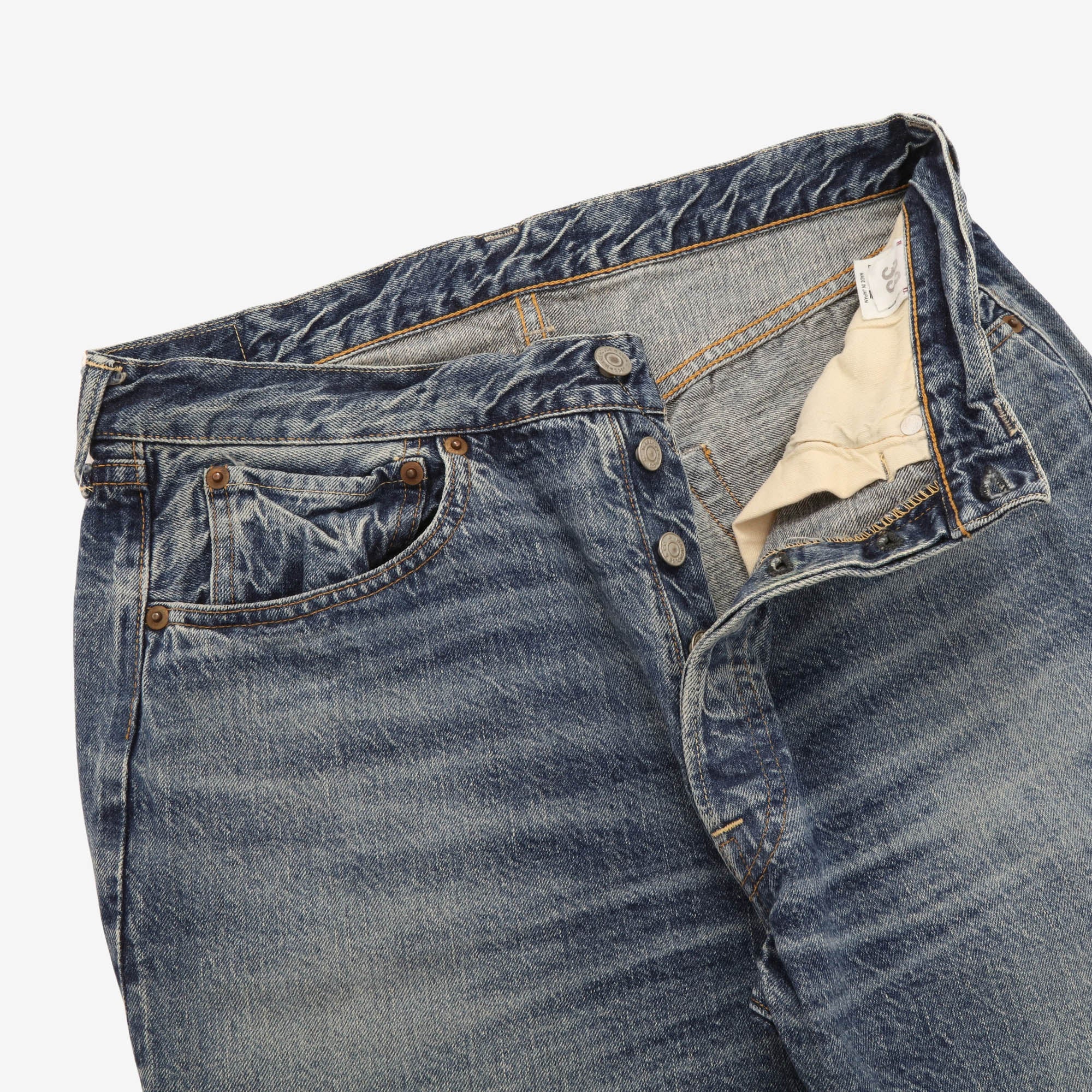 1101 12oz Second Hand Series Used Wash Jeans (30W X 26L)