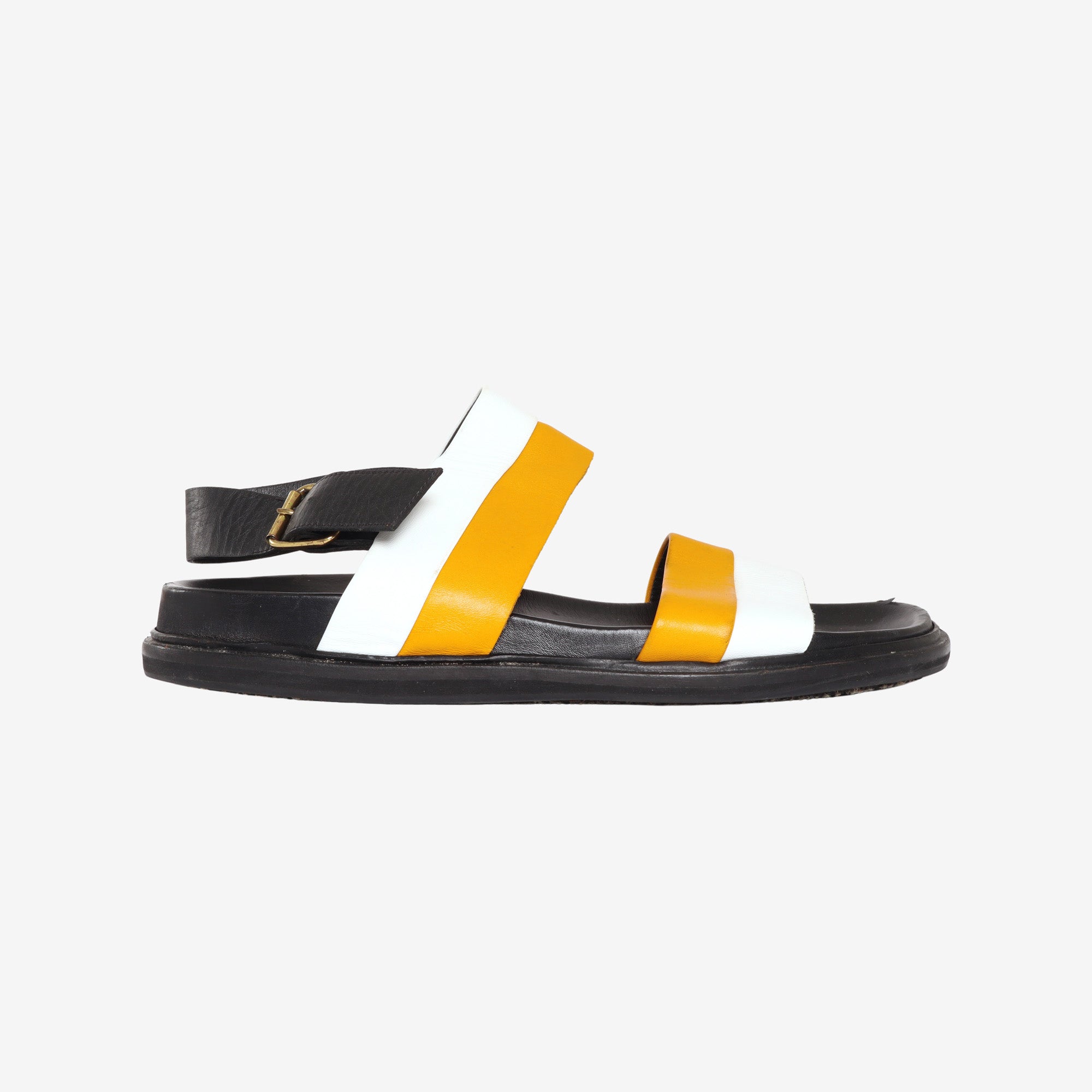 Color Block Leather Sandals