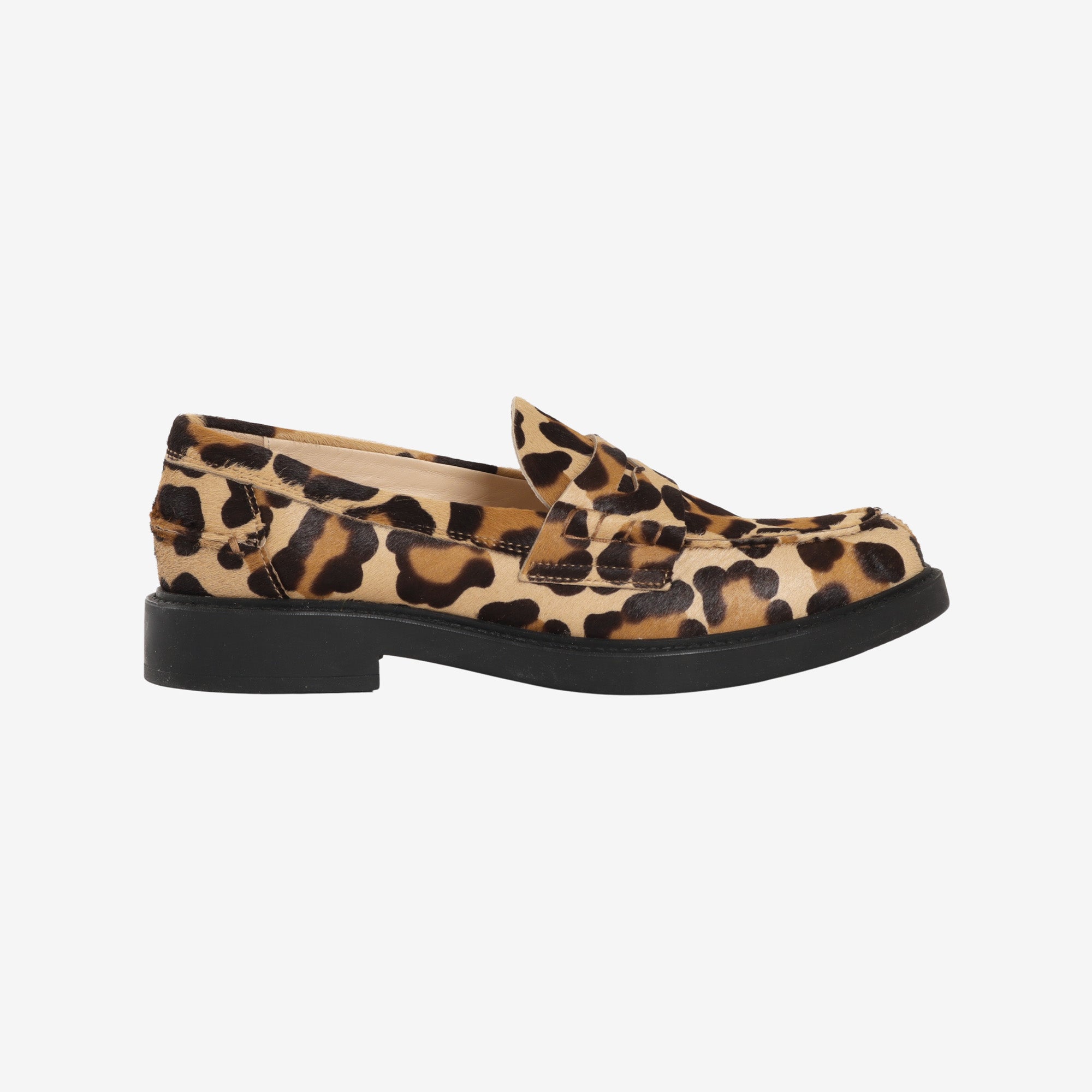 Leopard Print Penny Loafers