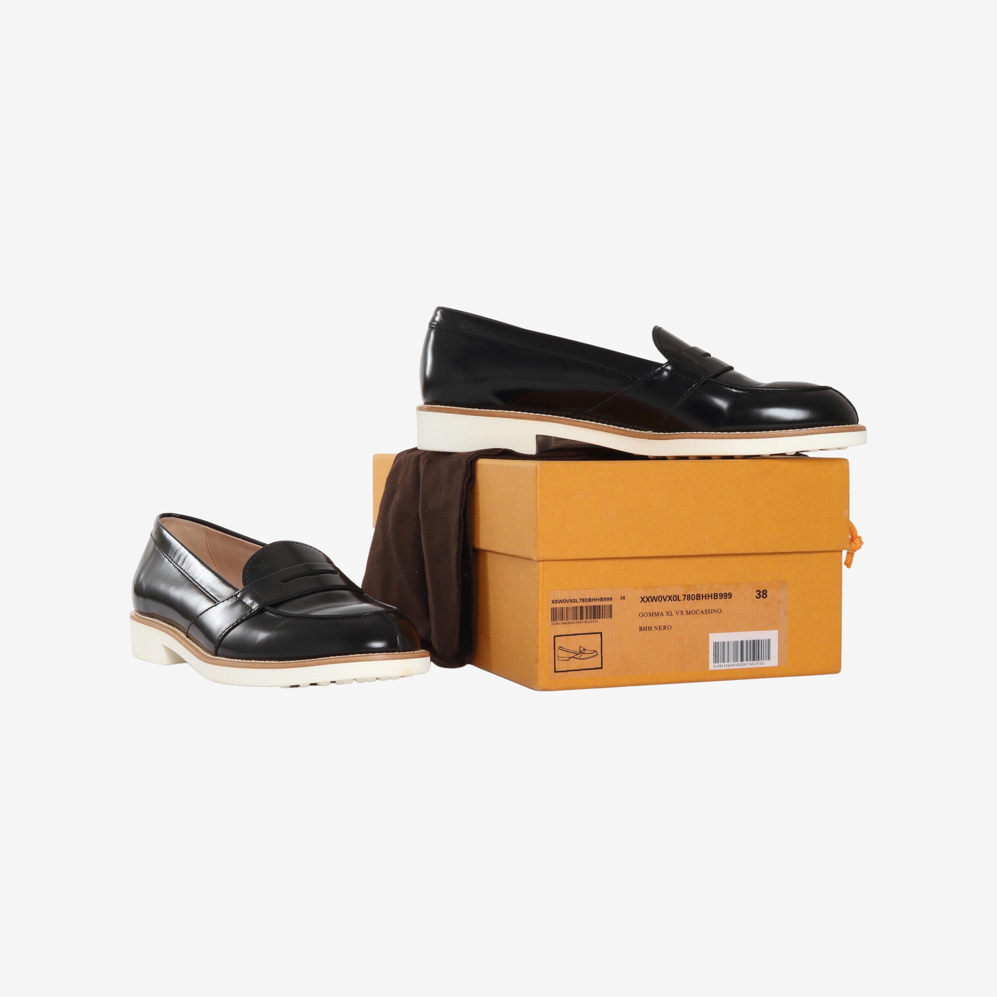 Semi Gloss Leather Penny Loafers