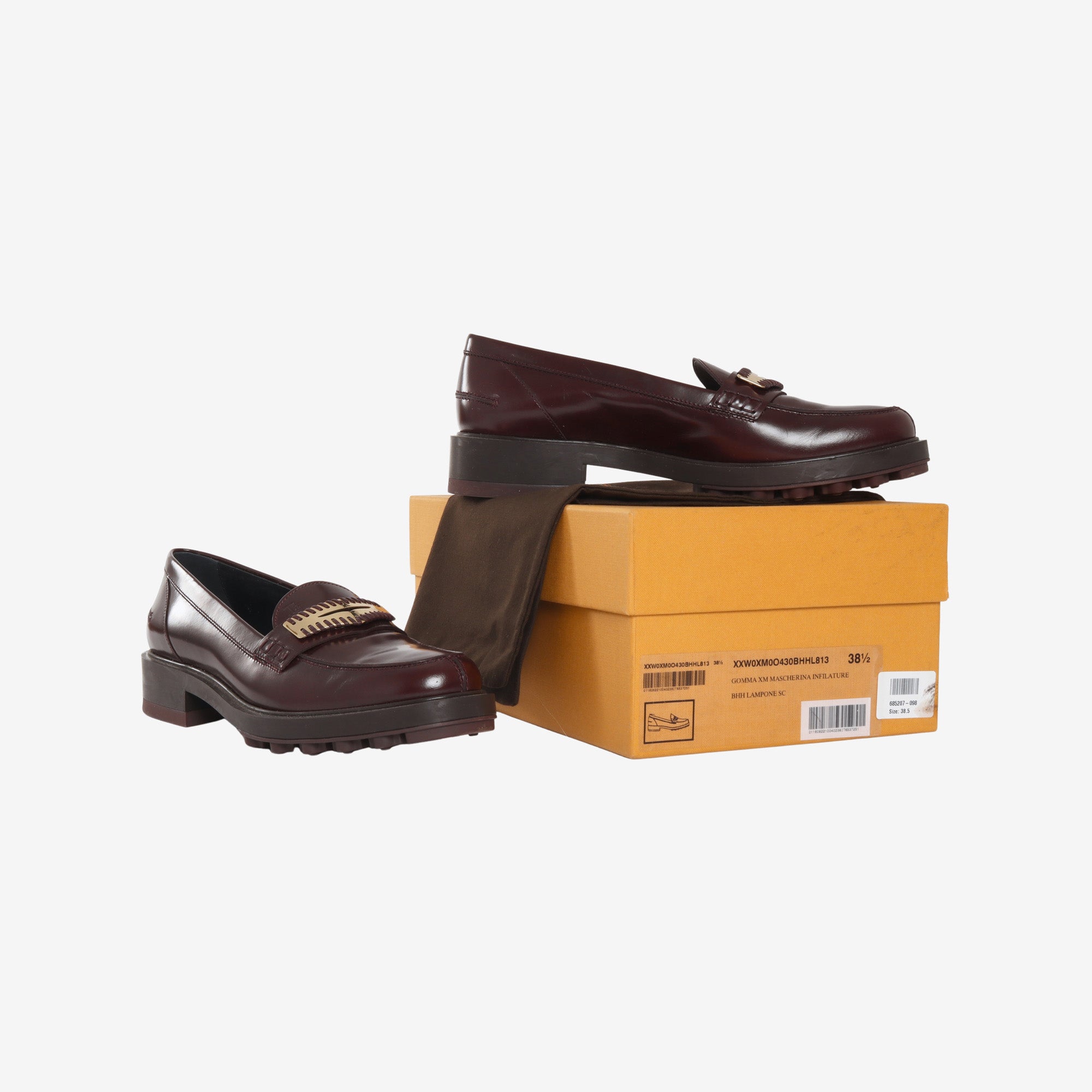 Womens Leather Penny Loafers