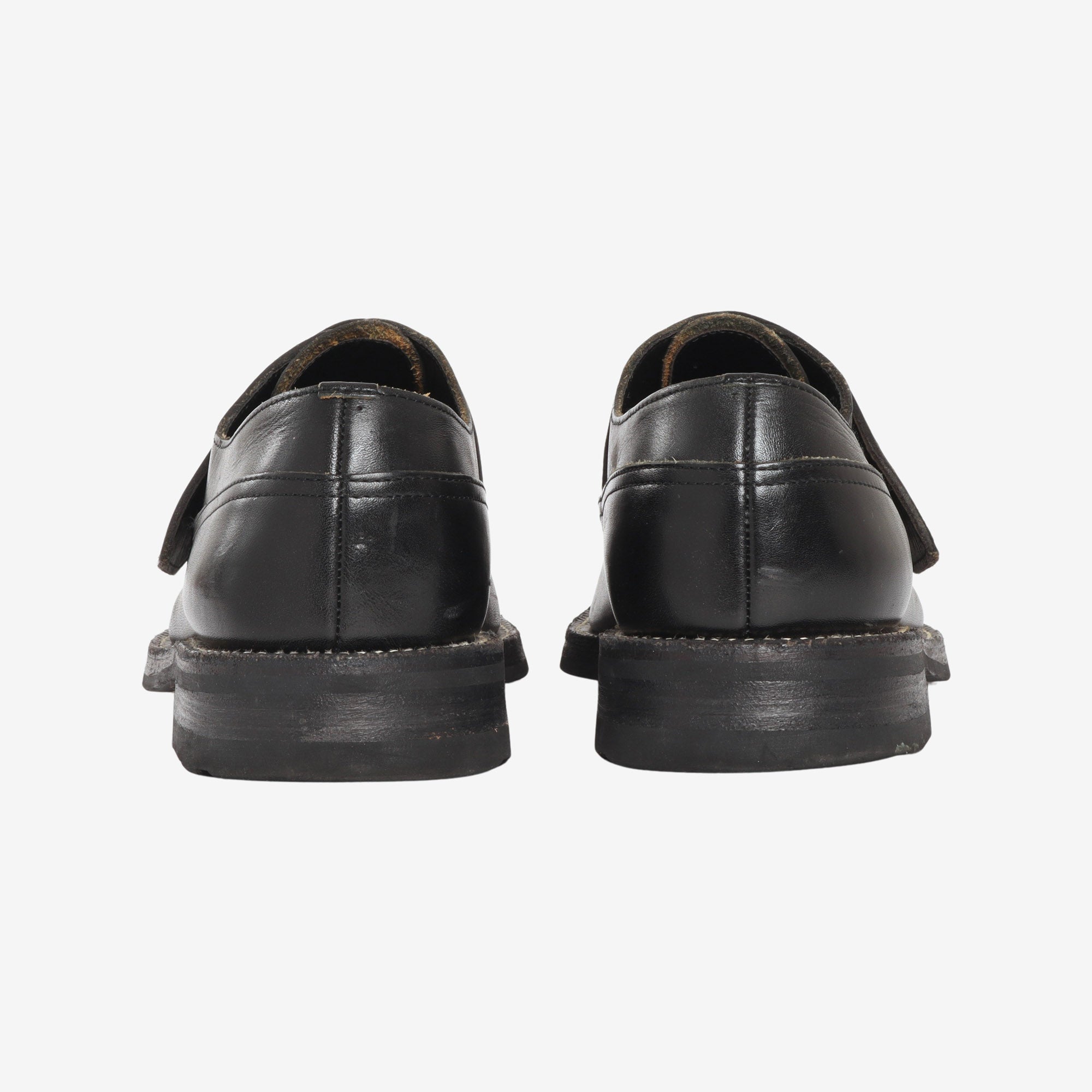 Belted Leather Slip On Shoes