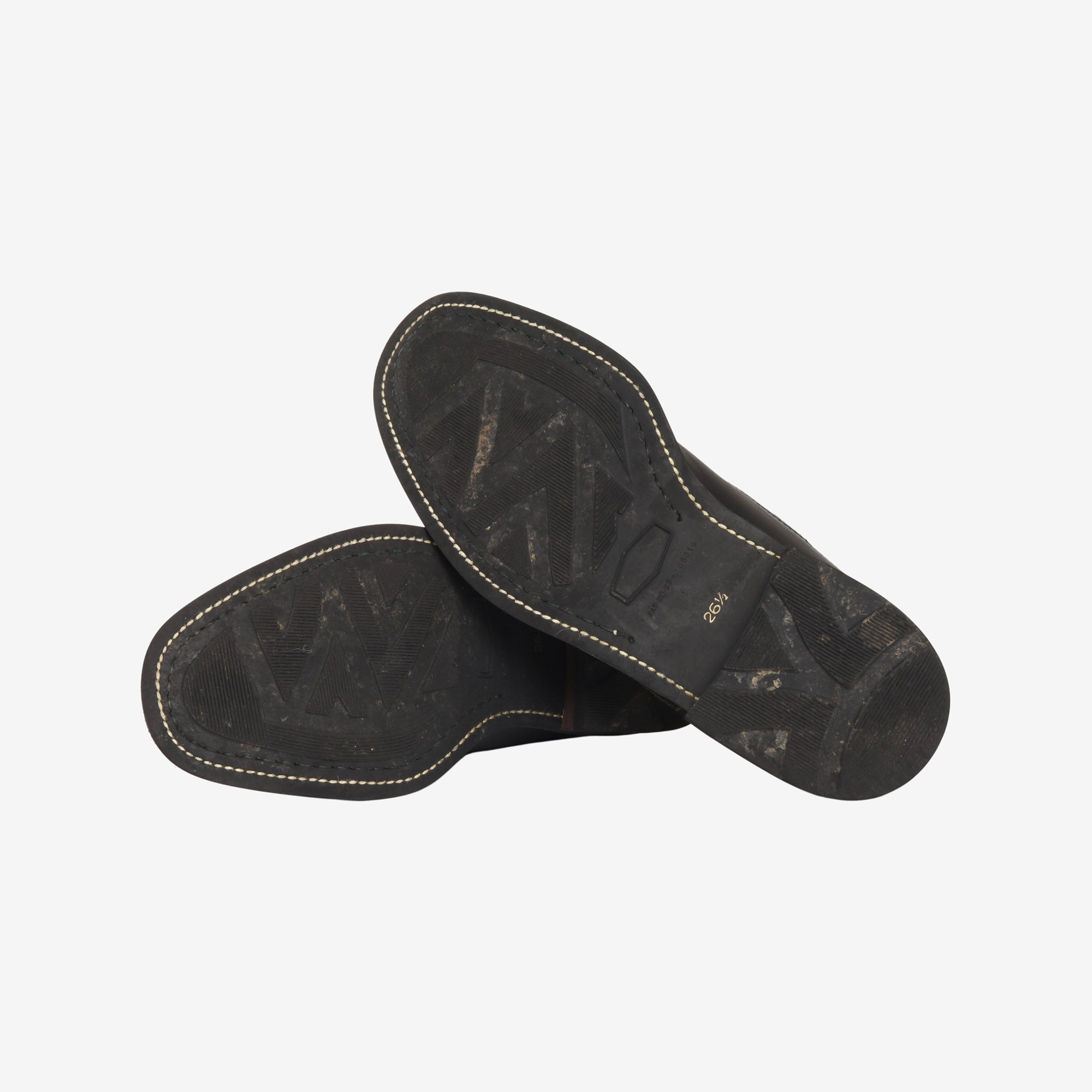 Belted Leather Slip On Shoes