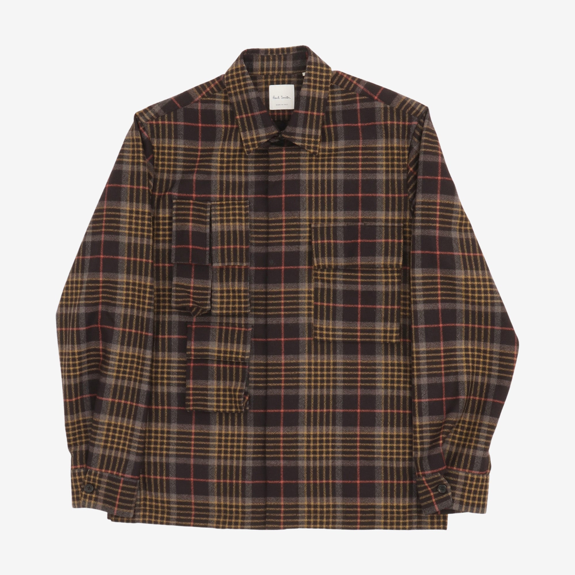 Multi Check Patch Pocket Overshirt