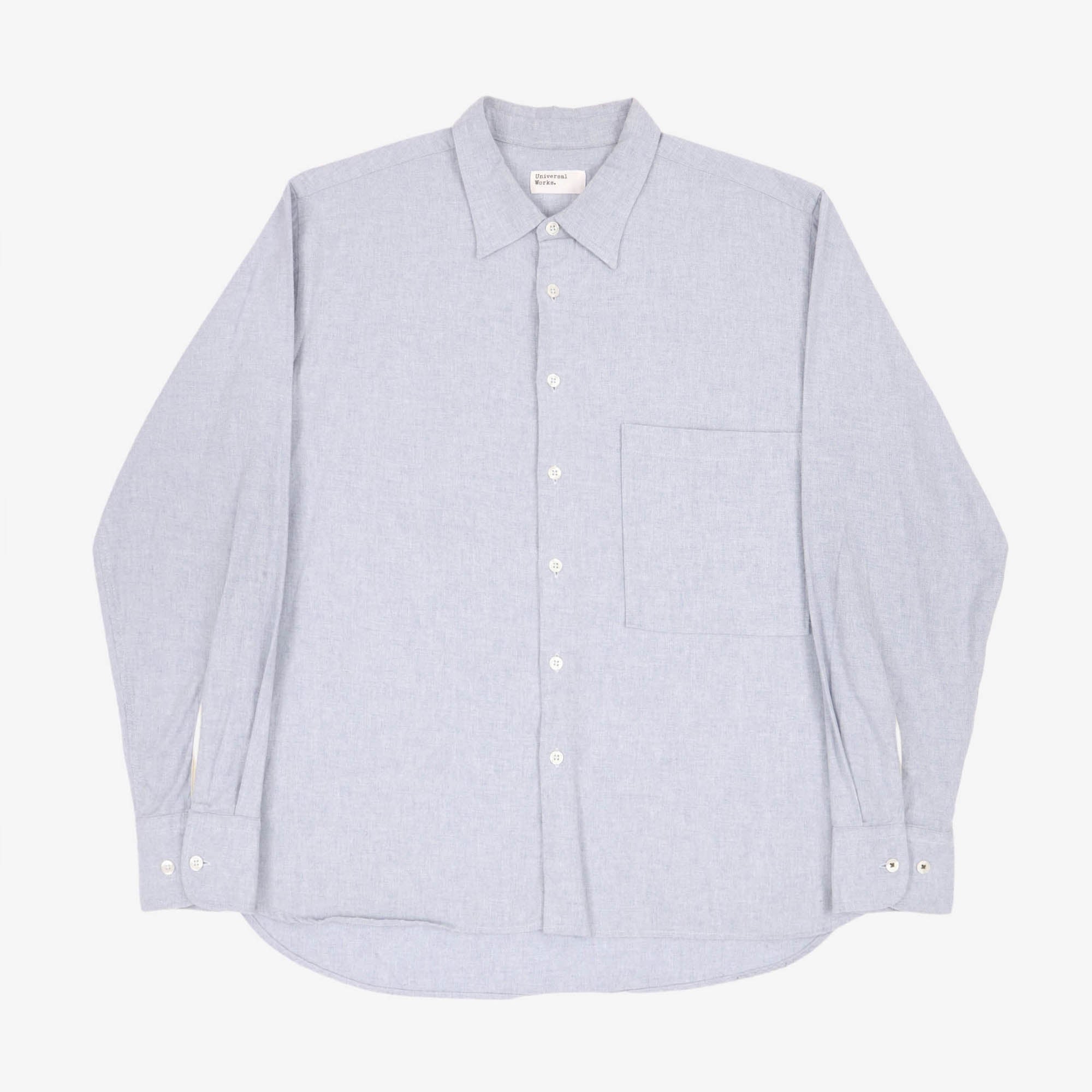 Square Pocket Brushed Flannel Shirt