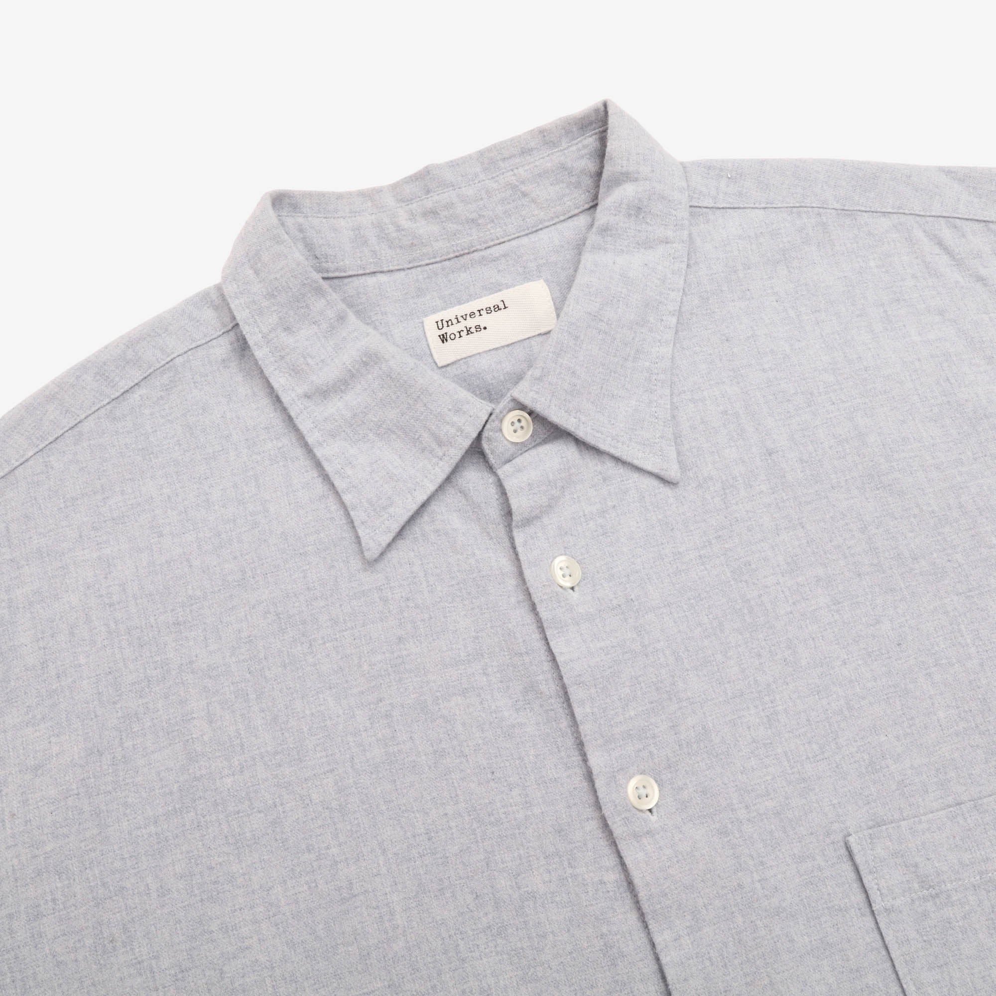 Square Pocket Brushed Flannel Shirt