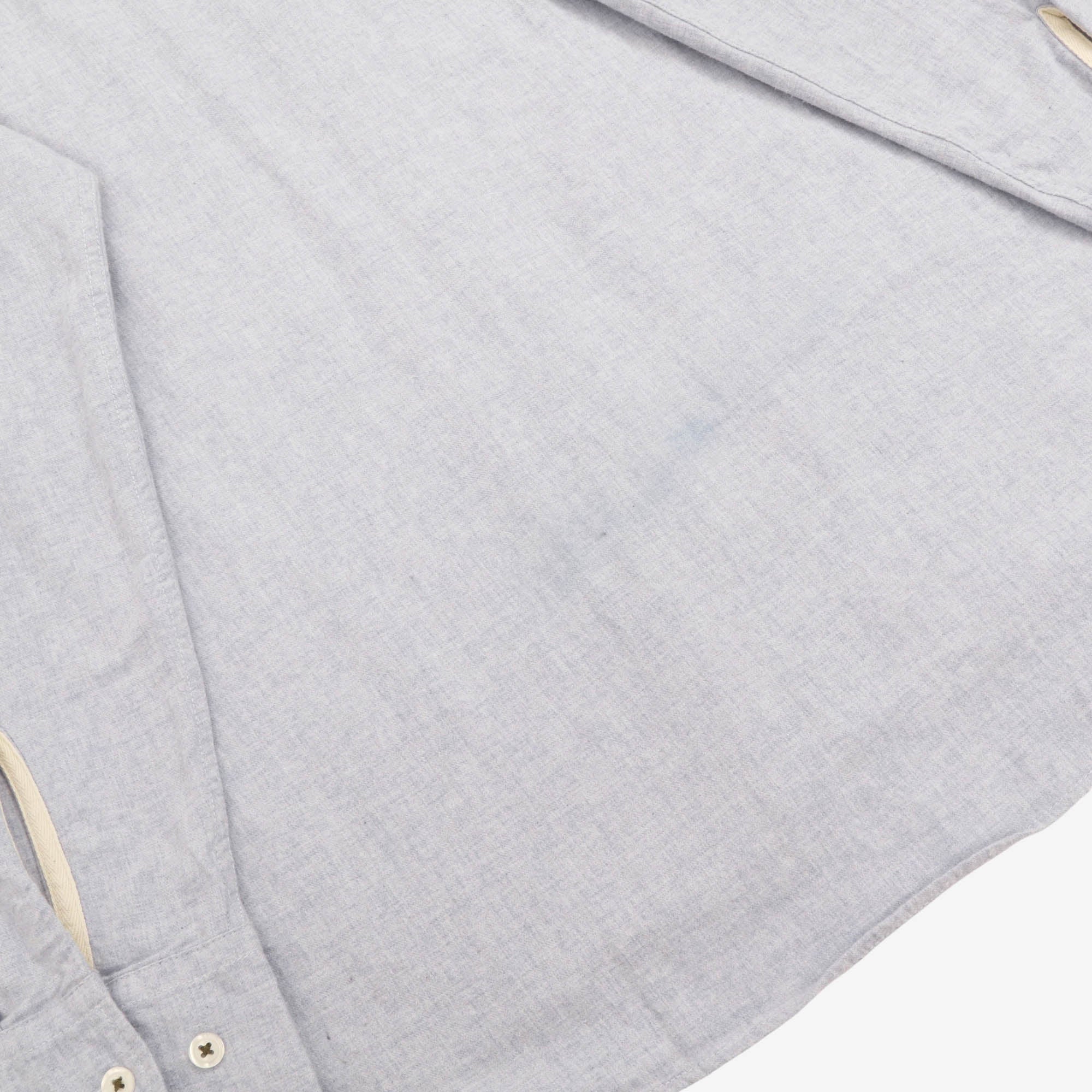 Square Pocket Brushed Flannel Shirt