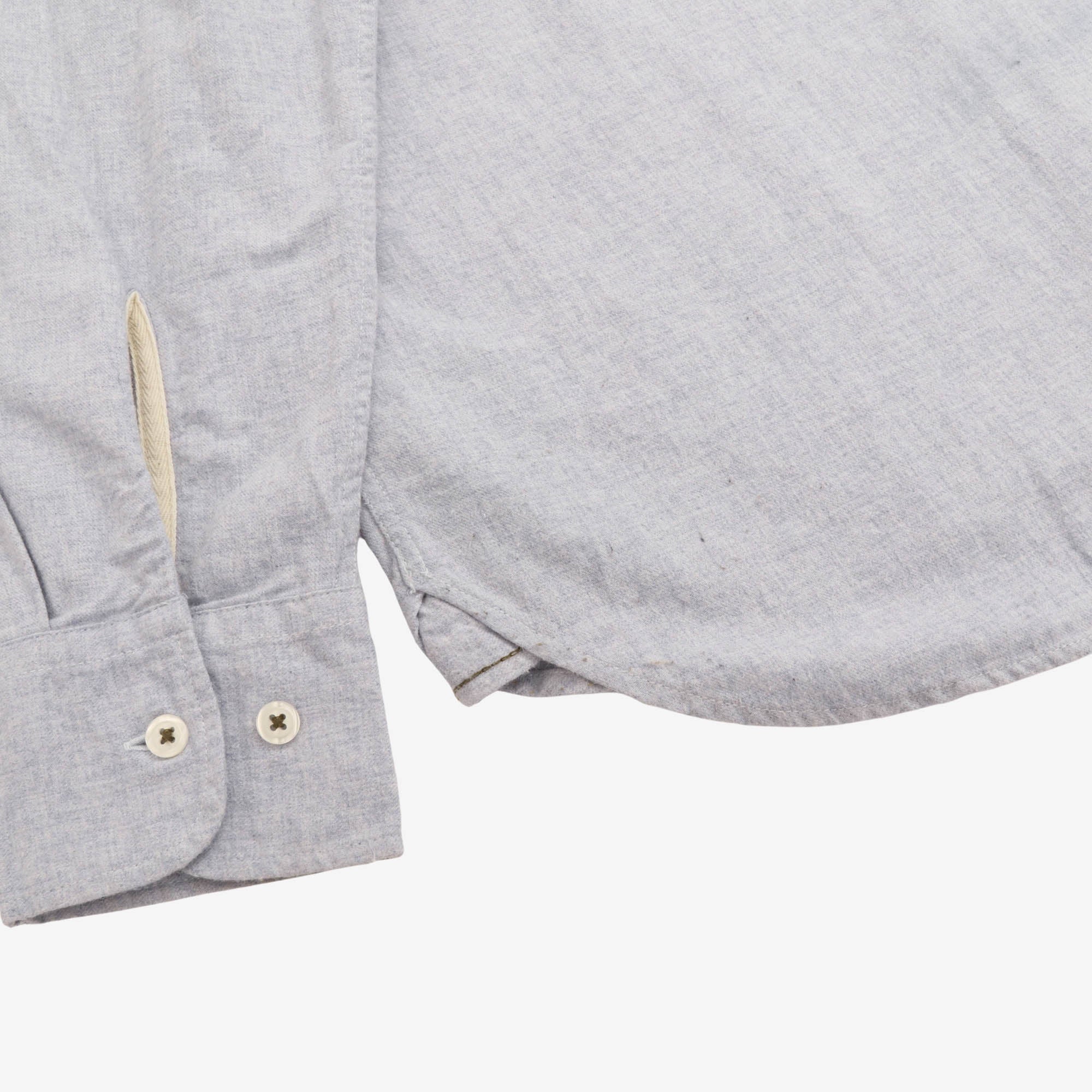 Square Pocket Brushed Flannel Shirt