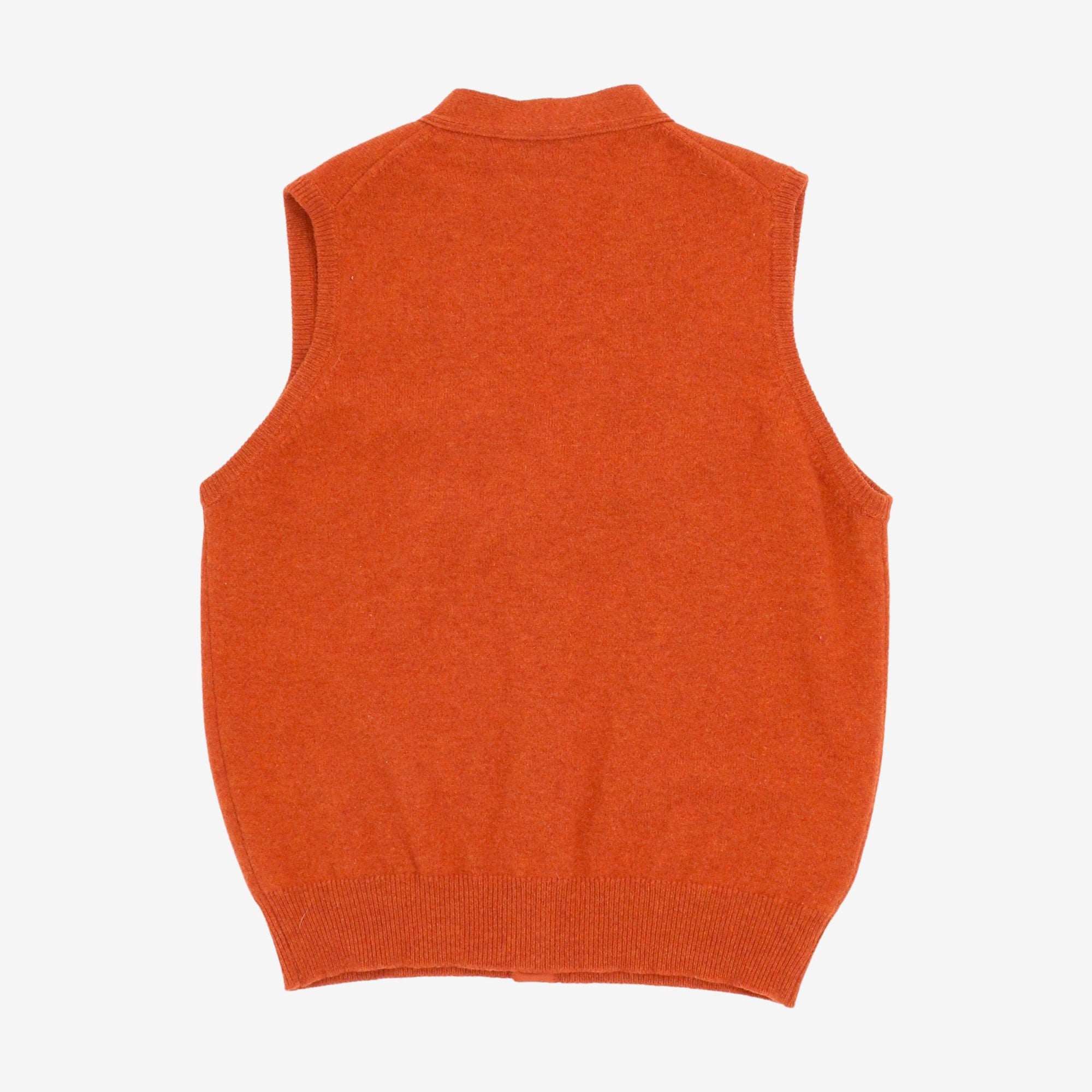 Lambswool Sleeveless Cardigan