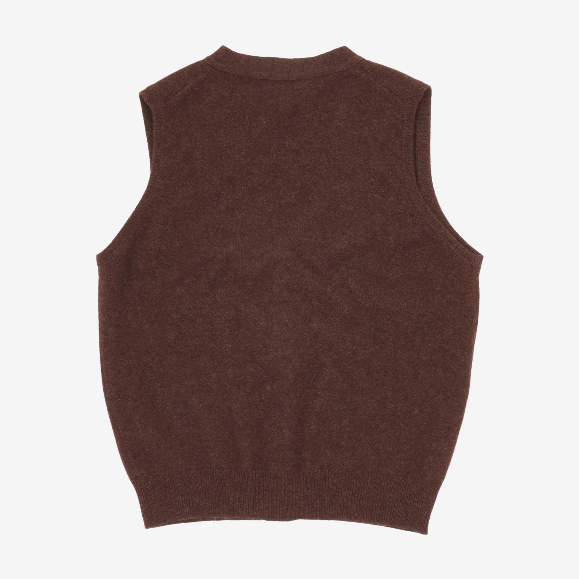 Lambswool Sleeveless Cardigan