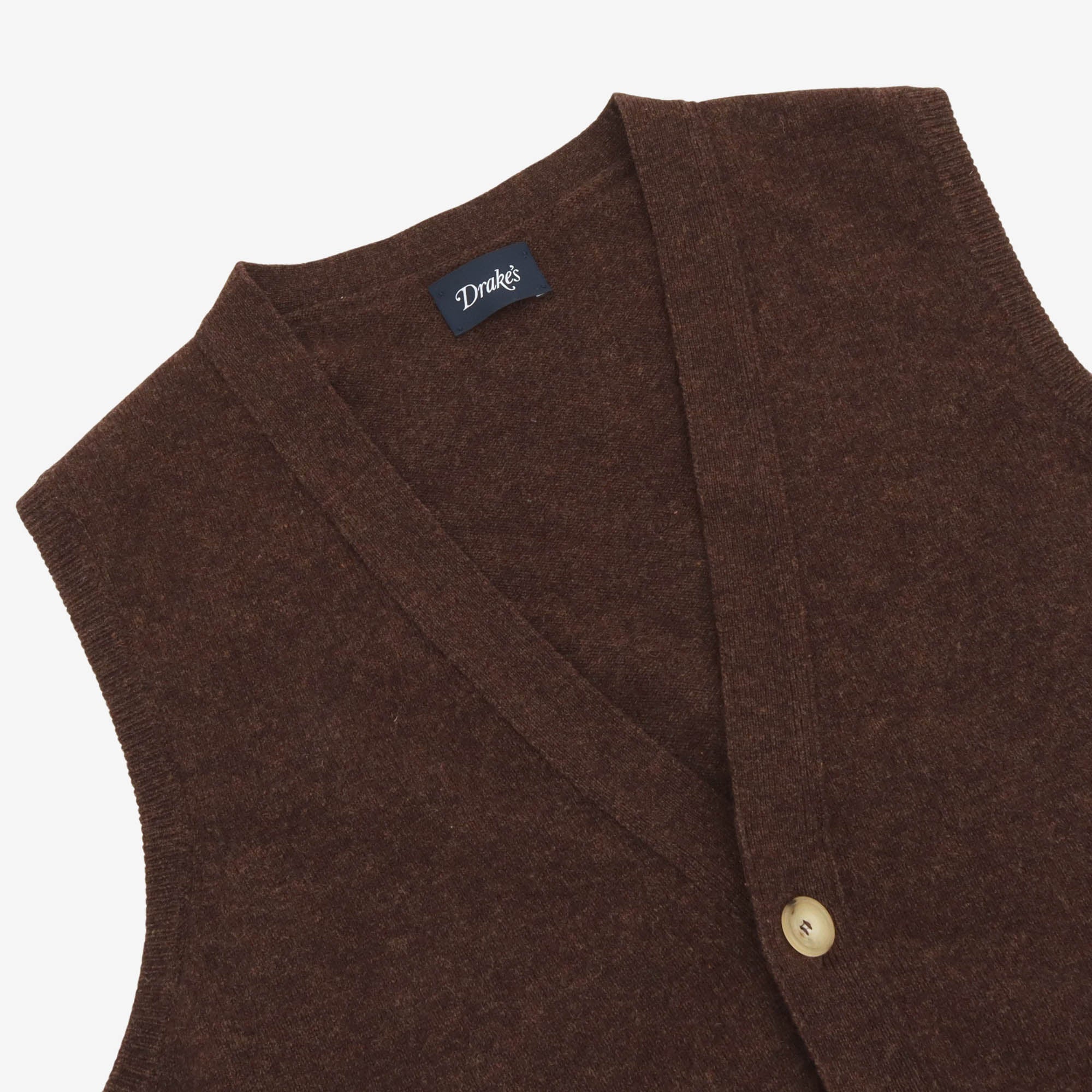 Lambswool Sleeveless Cardigan