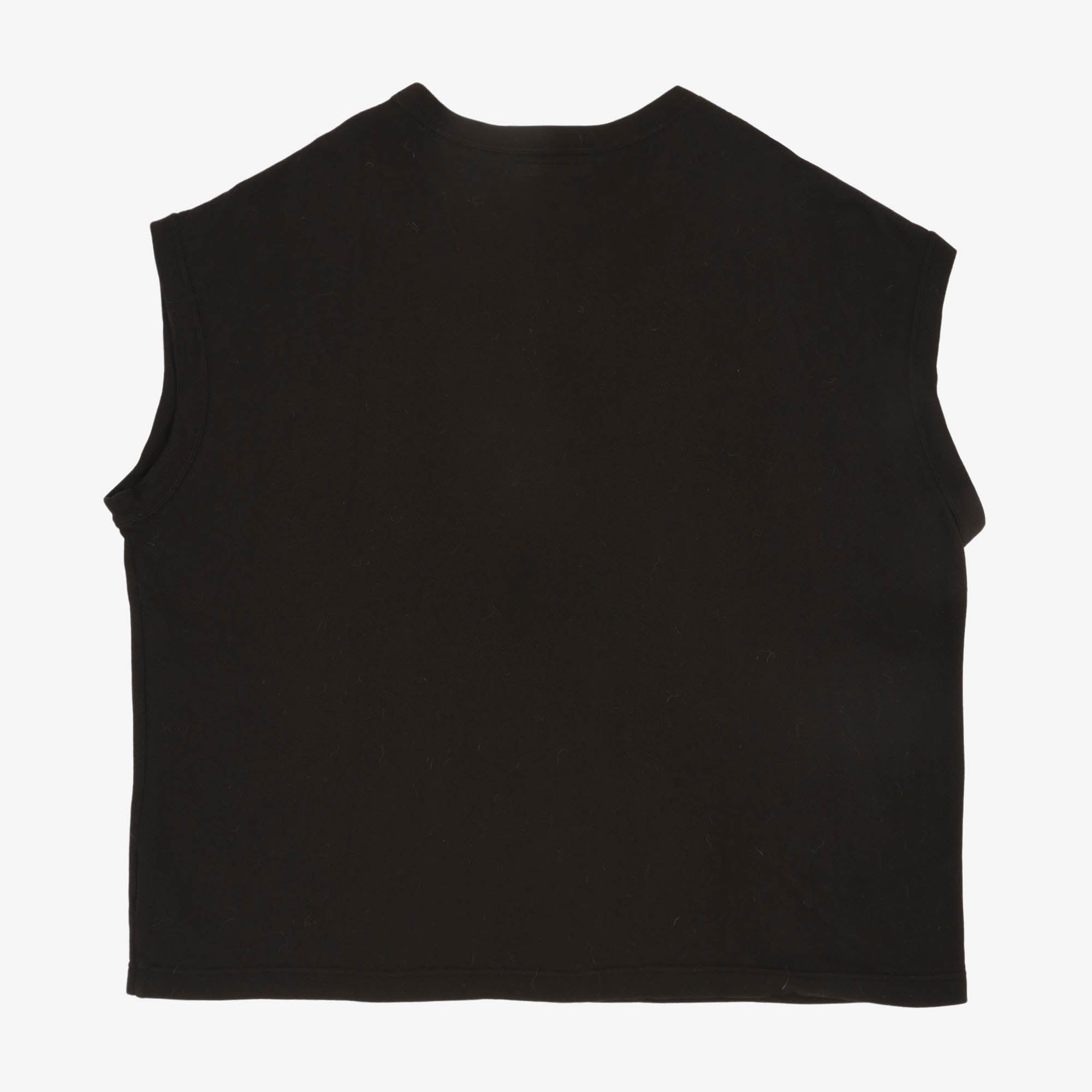 Relaxed Fit No Sleeve Sweatshirt