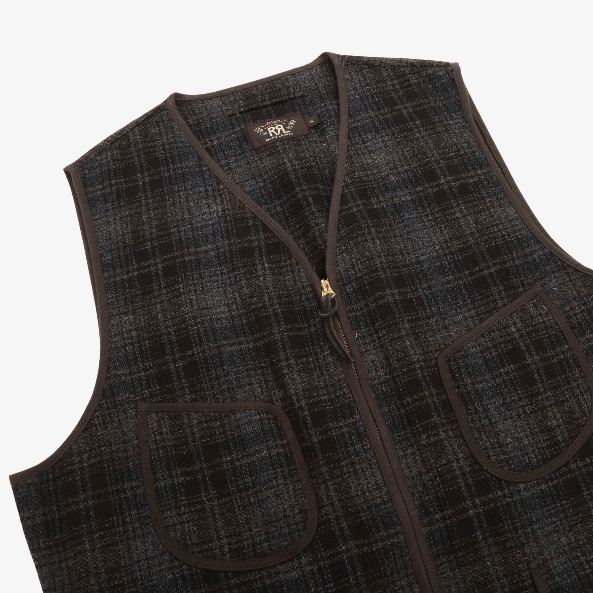 Plaid Wool Vest