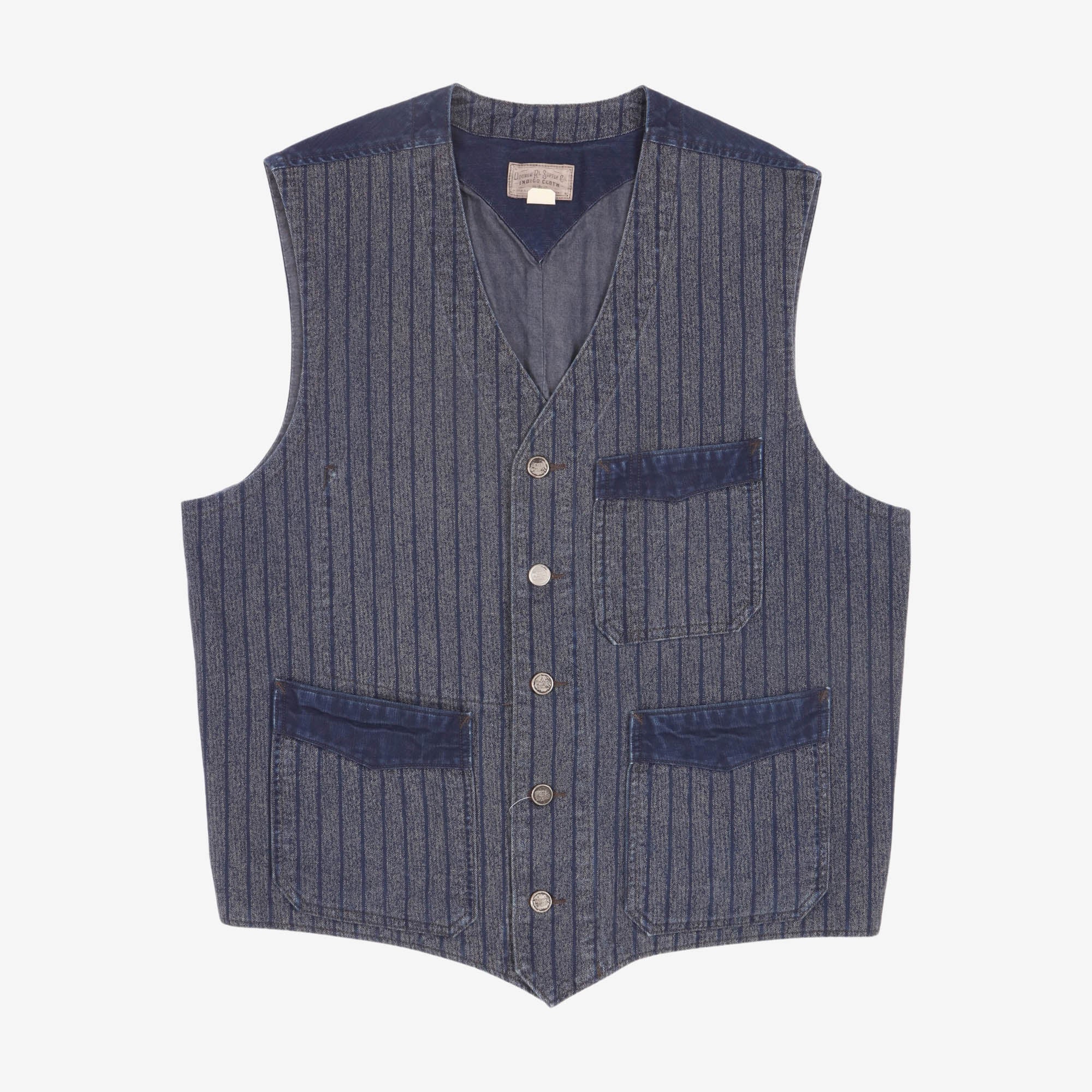 Indigo Cloth Work Vest